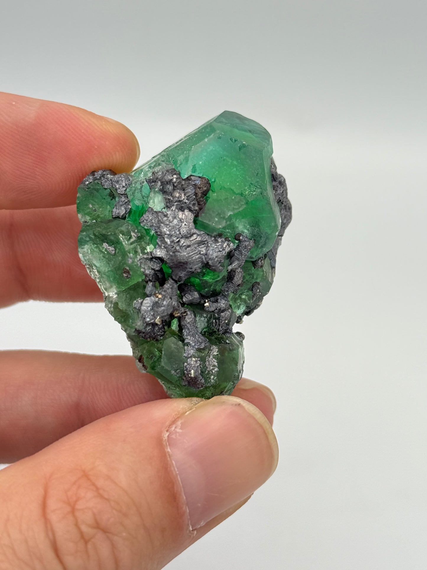 Fluorite, Milpo mine, Atacocha, Pasco Prov., Peru