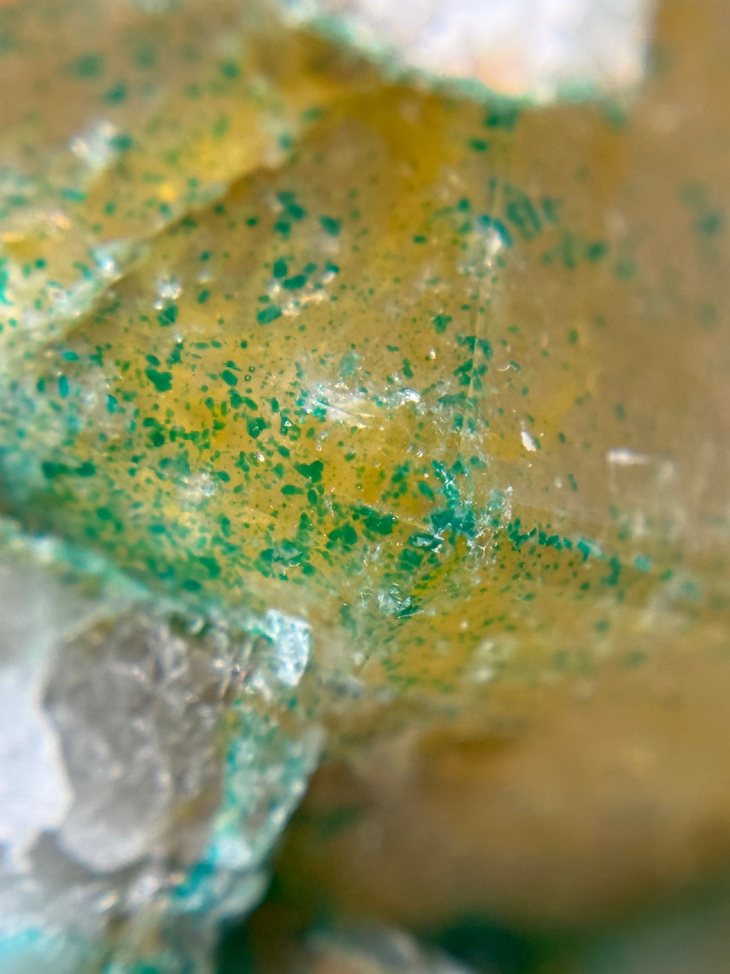 Dioptase in Quartz, Kunene Region, Namibia