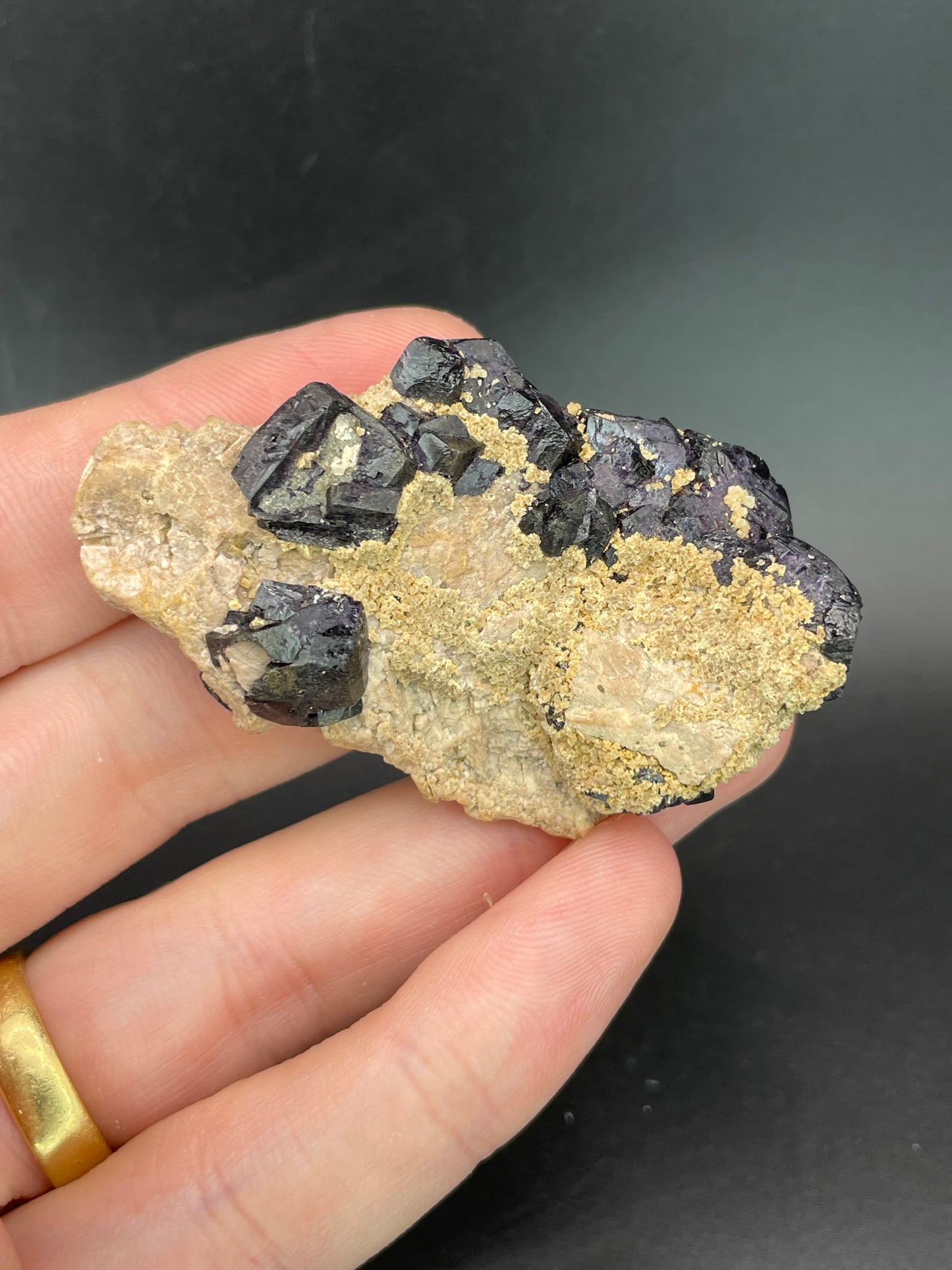 Fluorite, #448, mine #2, second level - 96m depth. Volyn deposit, Zhitomur region, Ukraine.