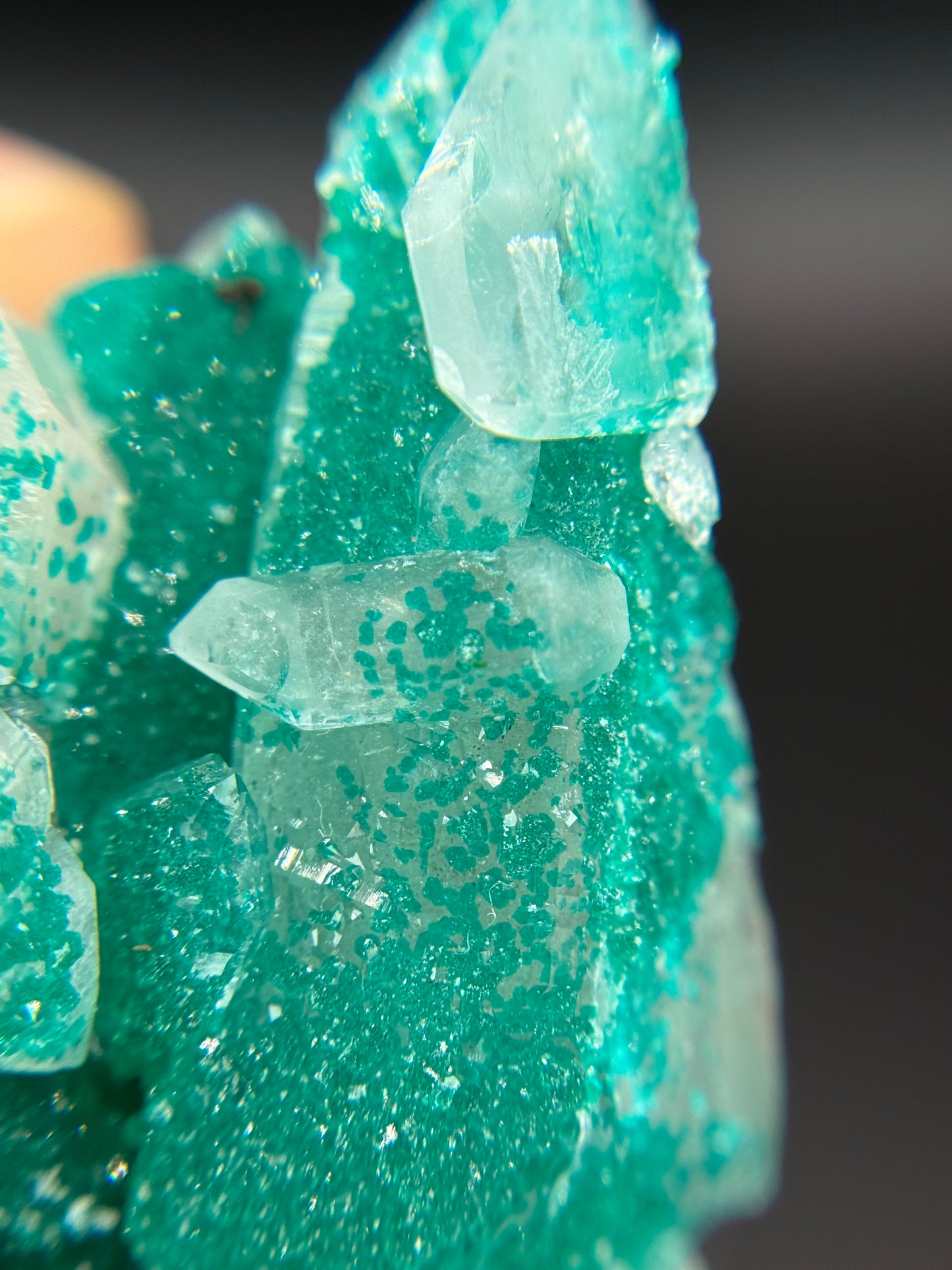 Dioptase and Quartz, Kunene Region, Namibia