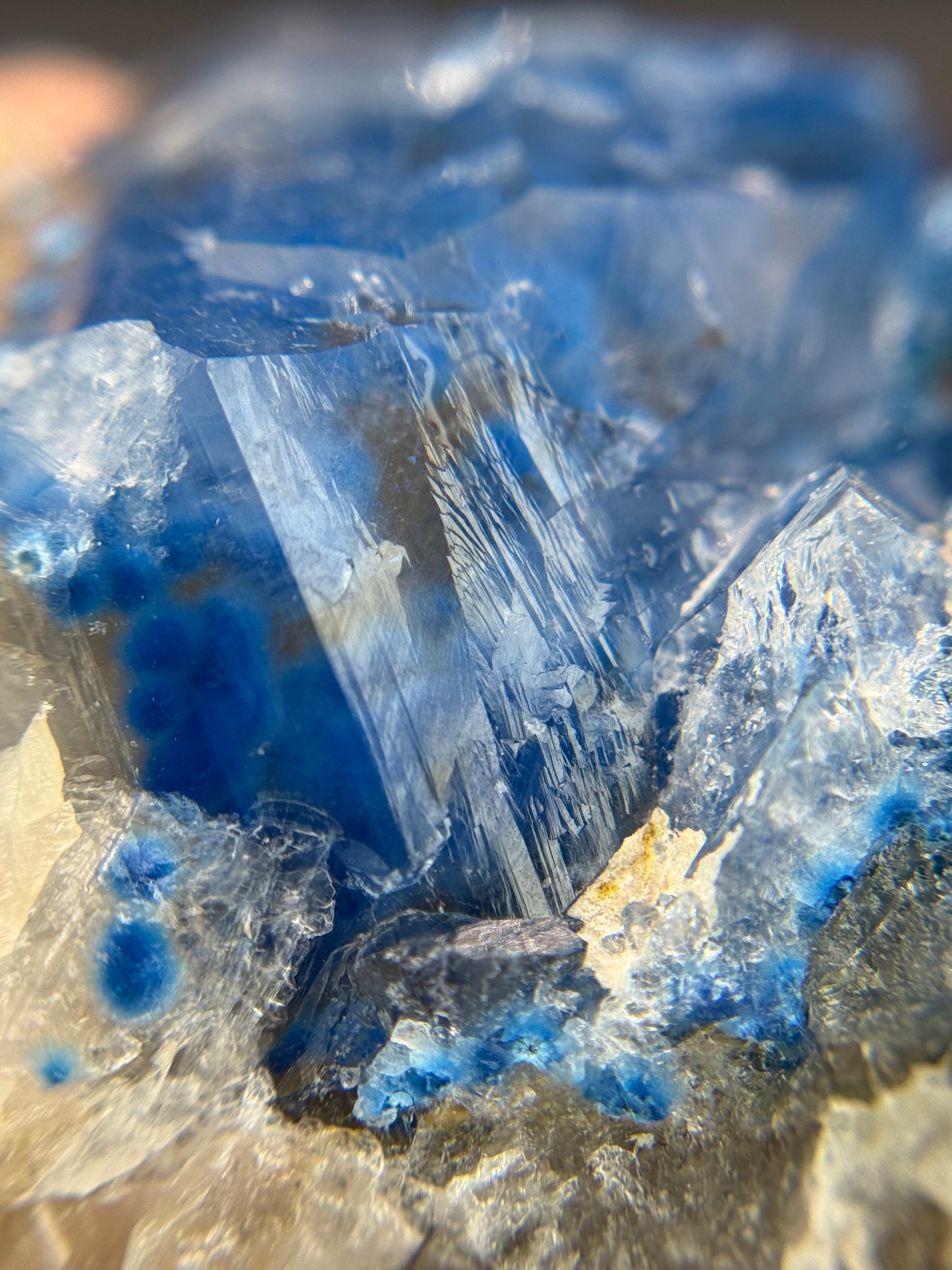 Shattuckite in Quartz, Kunene Region, Namibia