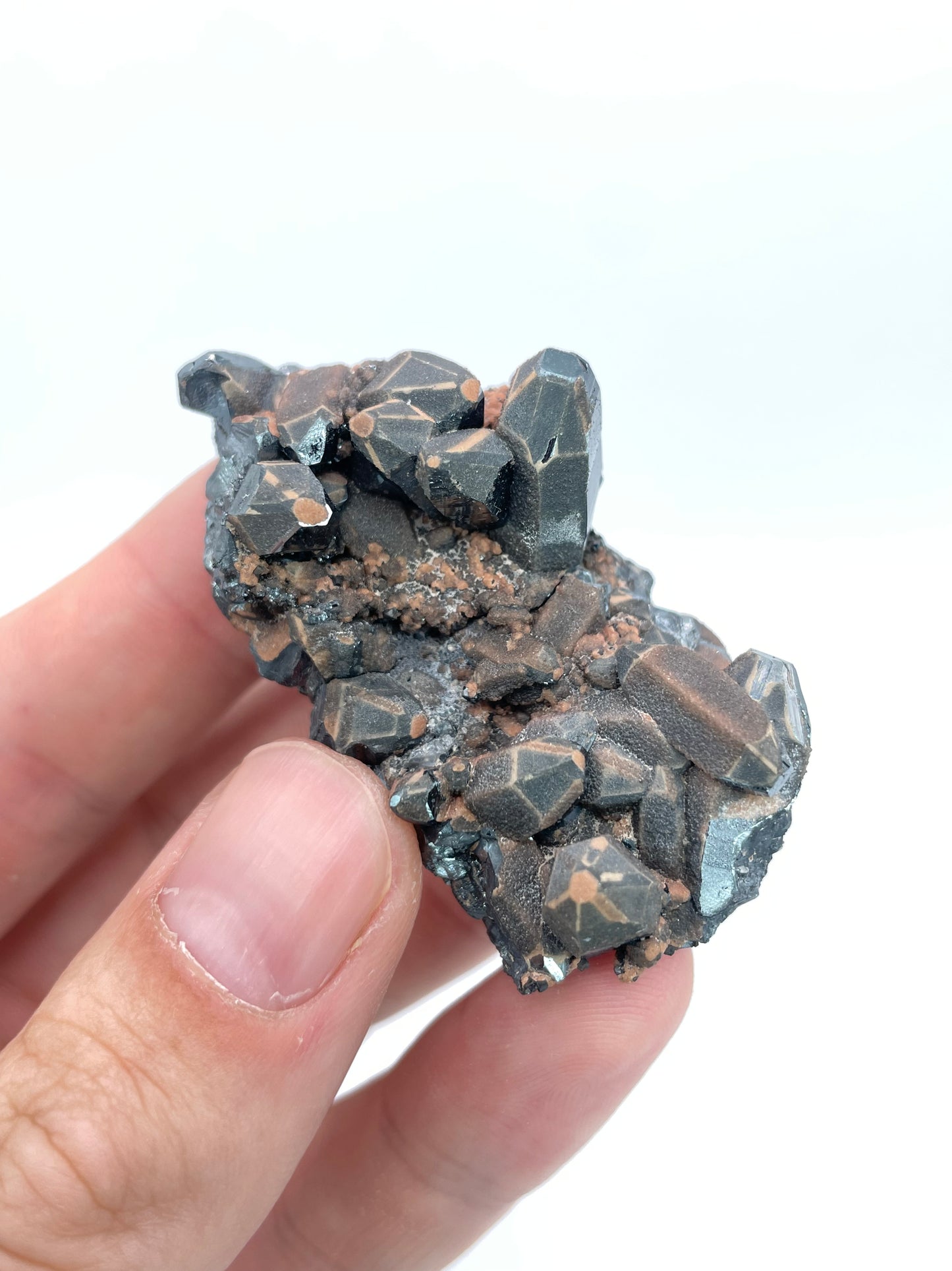 Hematite with Andradite Garnet, N’Chwaning II Mine, Kalahari Manganese Fields, South Africa