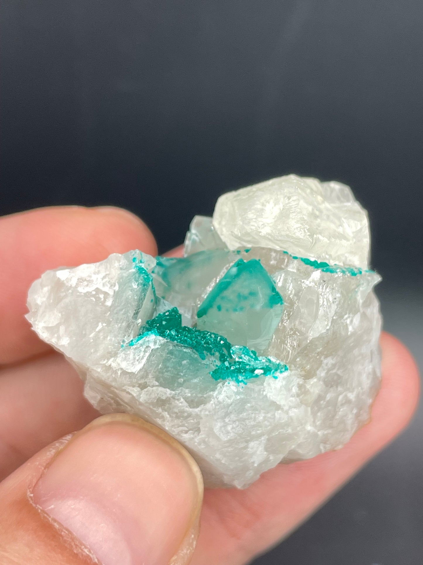 Dioptase, Calcite and Quartz, Kunene Region, Namibia