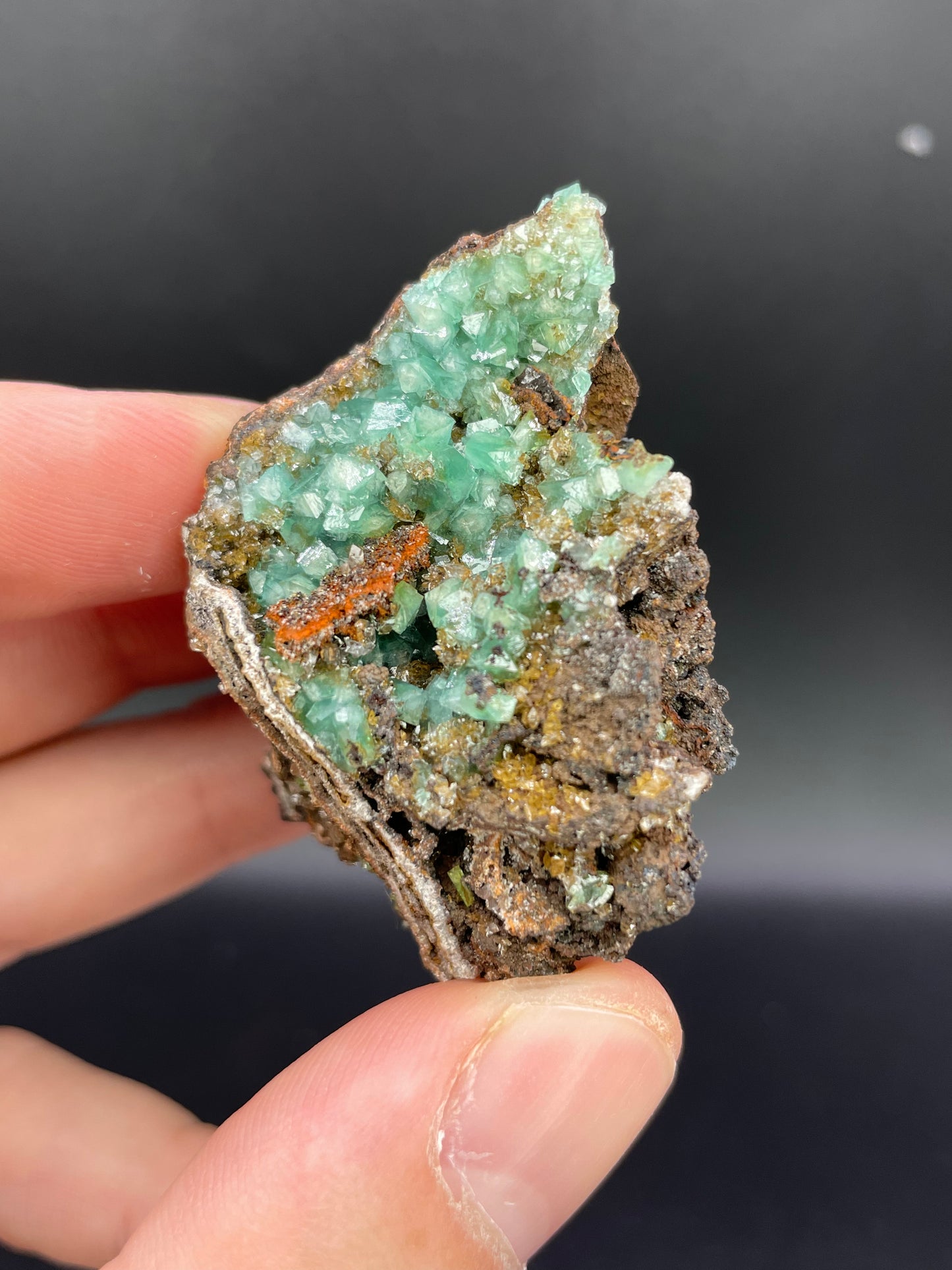 Cuprian Adamite, Ojuela Mine, Mapimi, Durango, Mexico