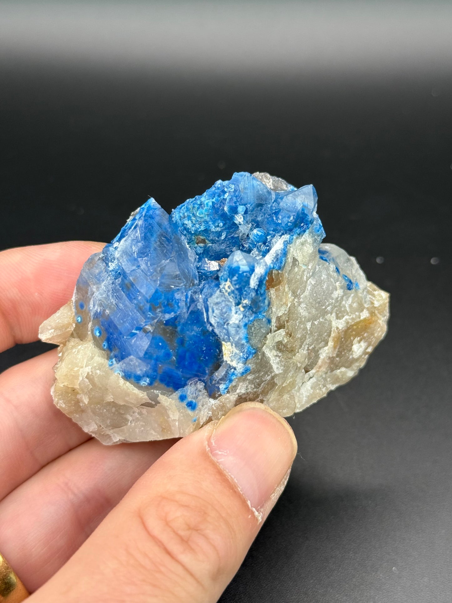 Shattuckite in Quartz, Kunene Region, Namibia