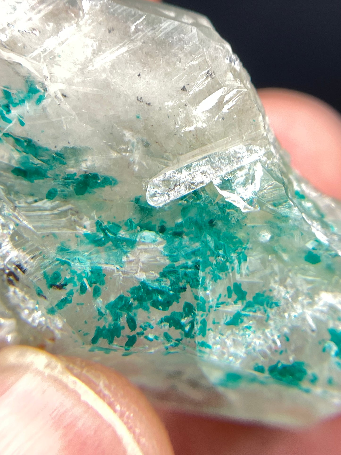Dioptase and Quartz, Kunene Region, Namibia