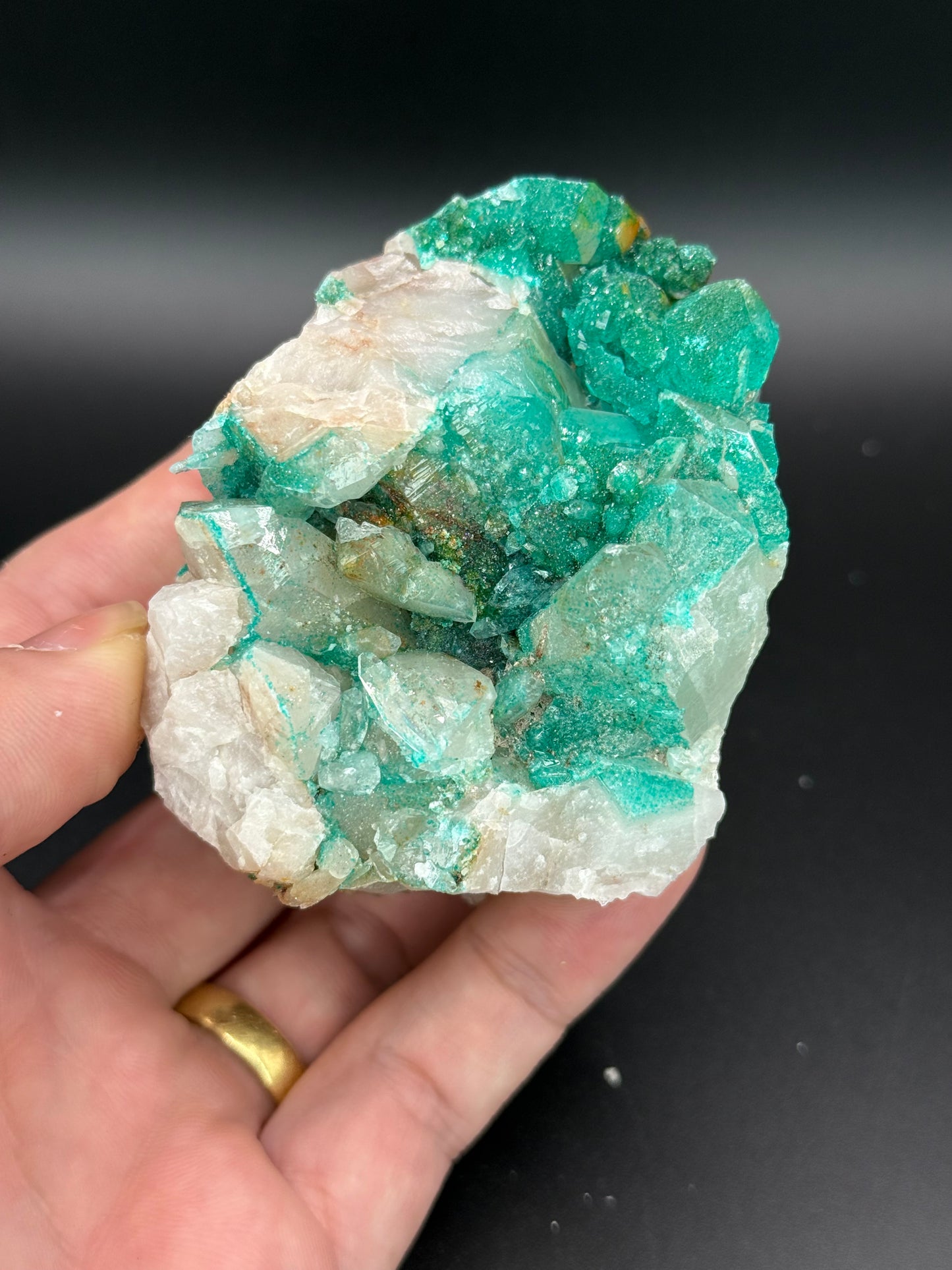 Dioptase and Quartz, Kunene Region, Namibia