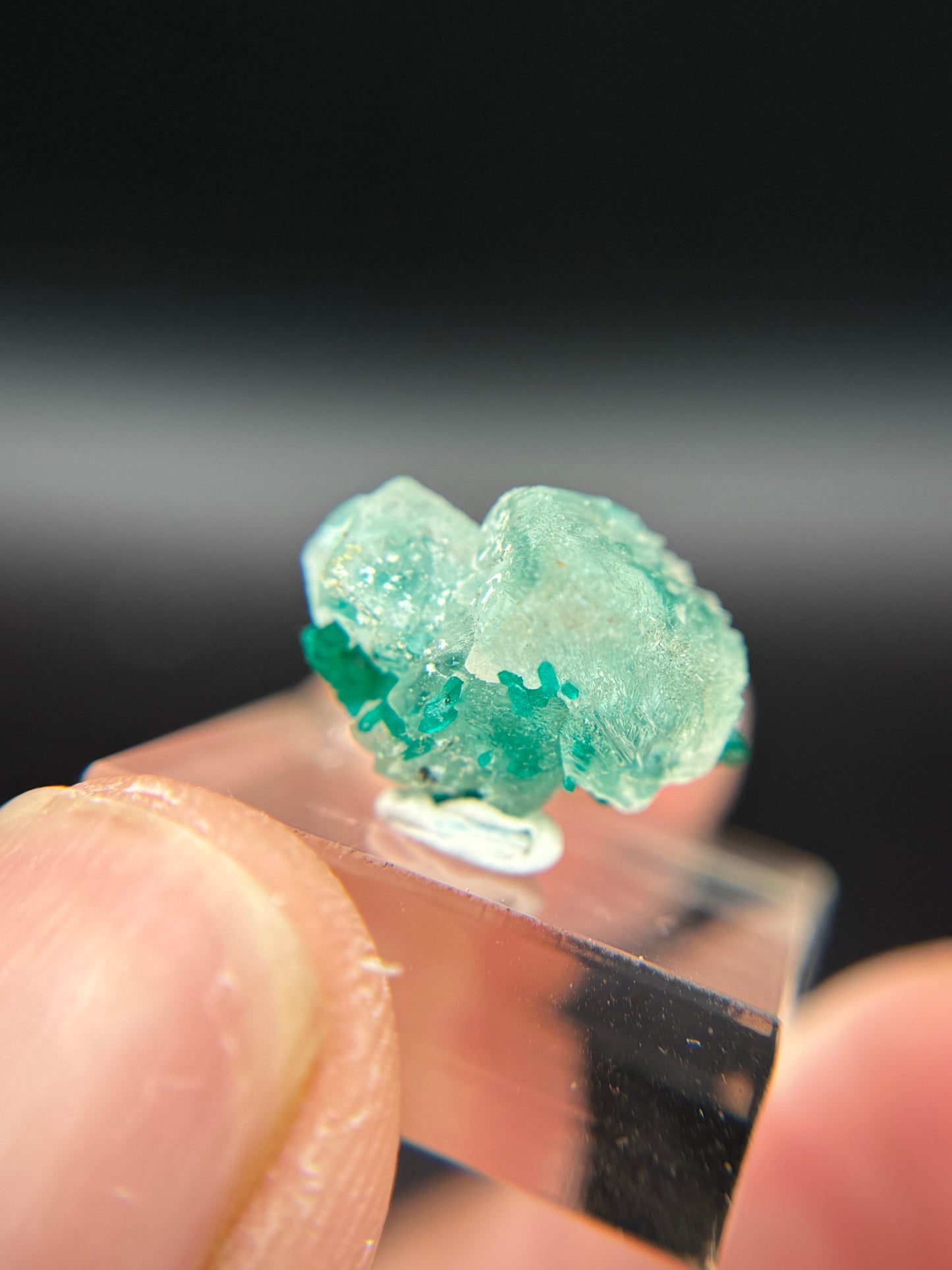Dioptase and Calcite, Kunene Region, Namibia