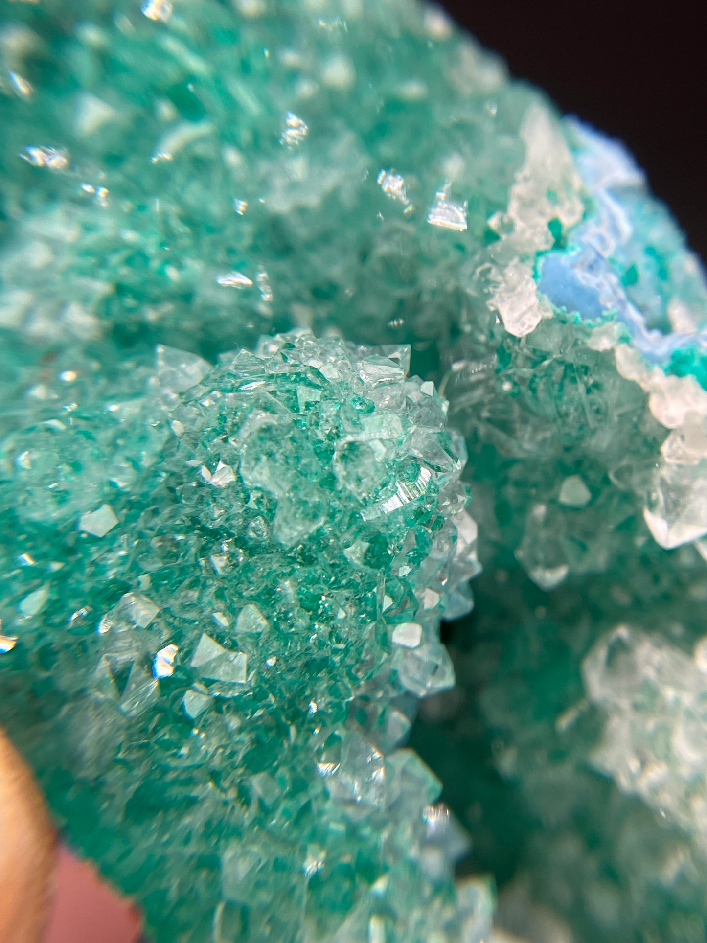 Dioptase in Quartz, Sanda Hills, Mindouli District, Republic of Congo