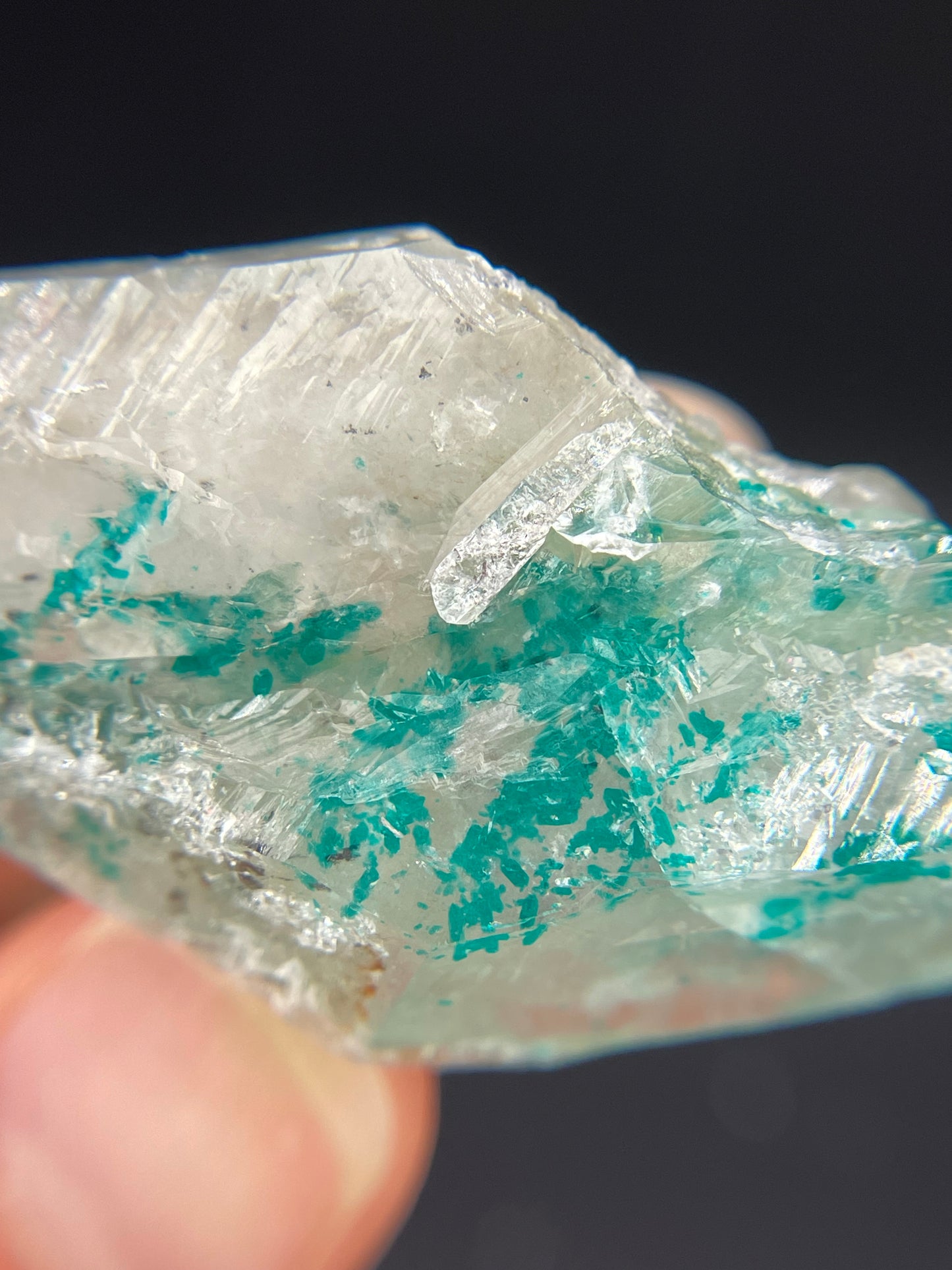 Dioptase and Quartz, Kunene Region, Namibia