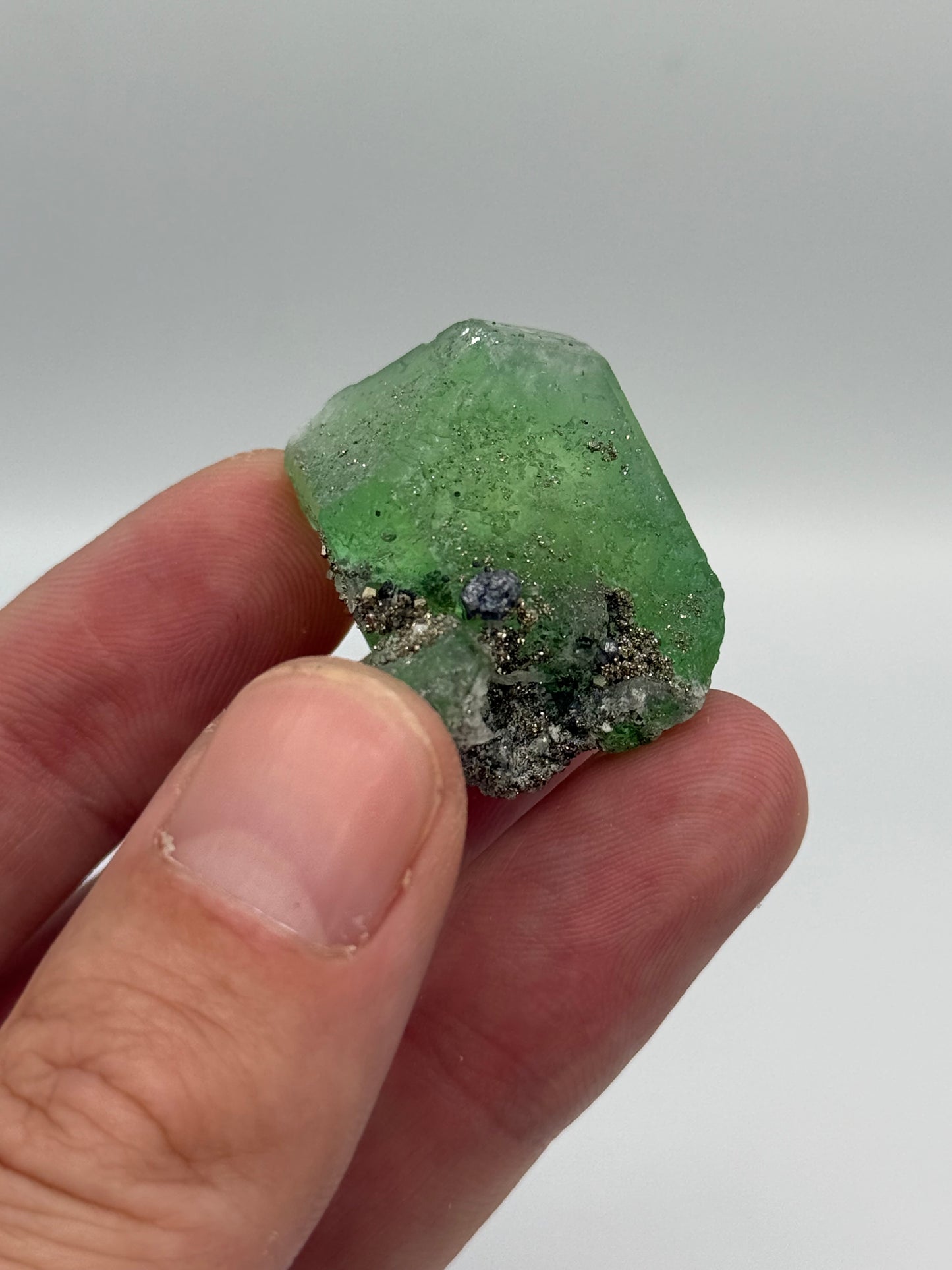 Fluorite, Milpo mine, Atacocha, Pasco Prov., Peru