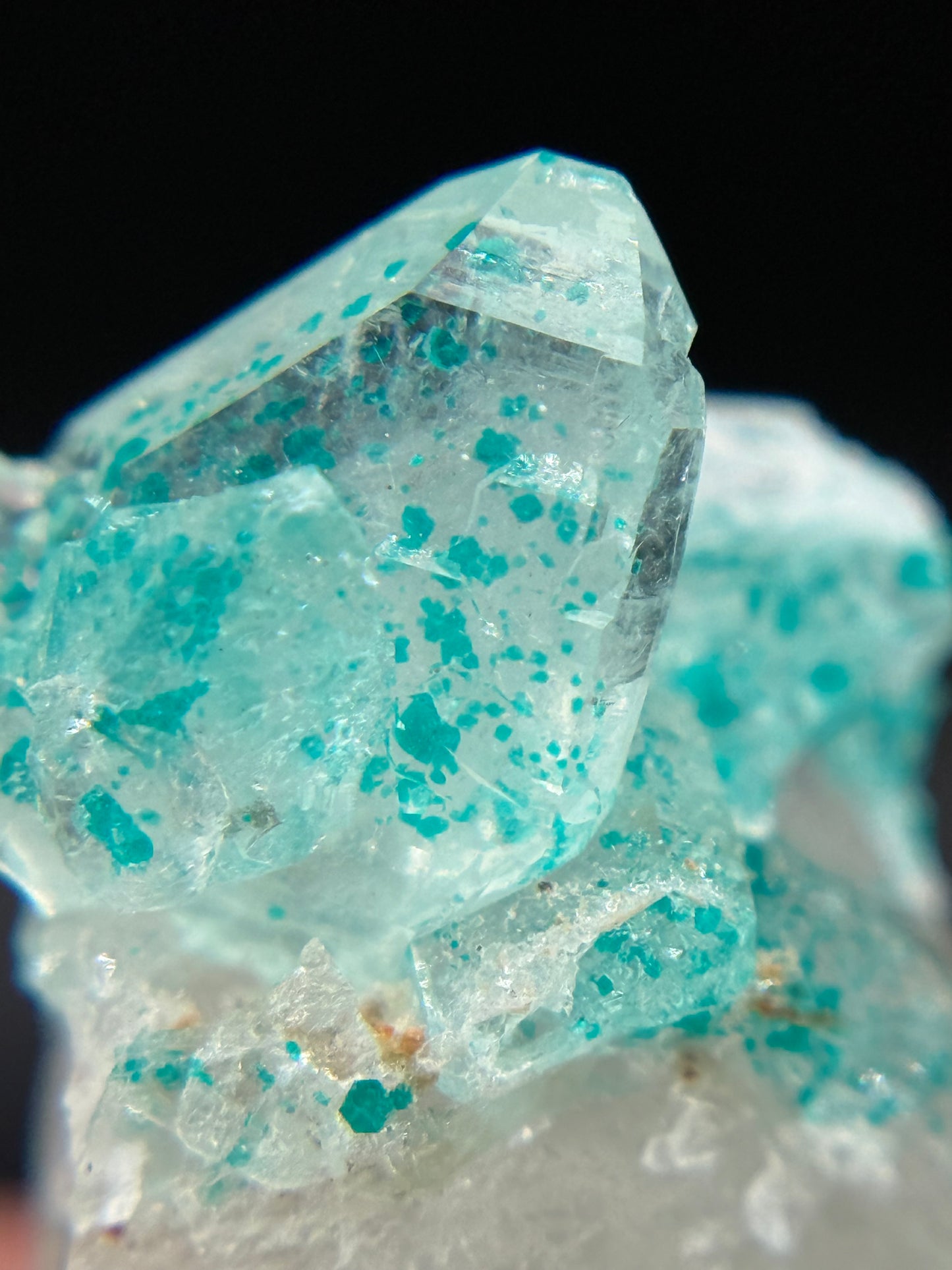 Dioptase and Quartz, Kunene Region, Namibia