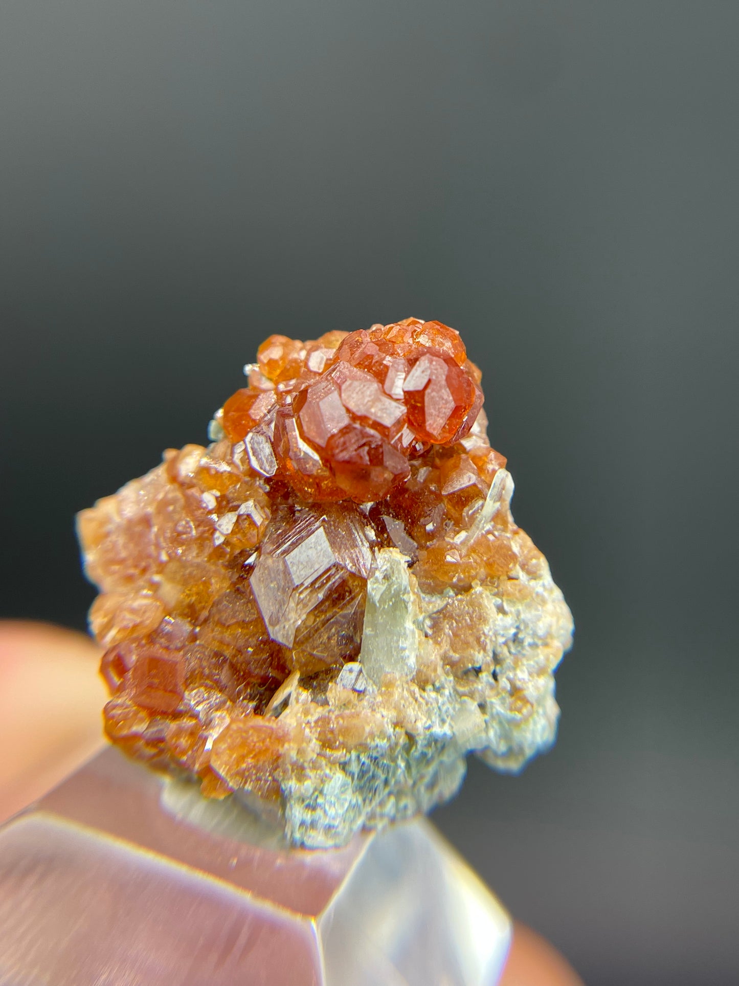 Hessonite garnet with Diopside, Valle d’Aosta, Italy