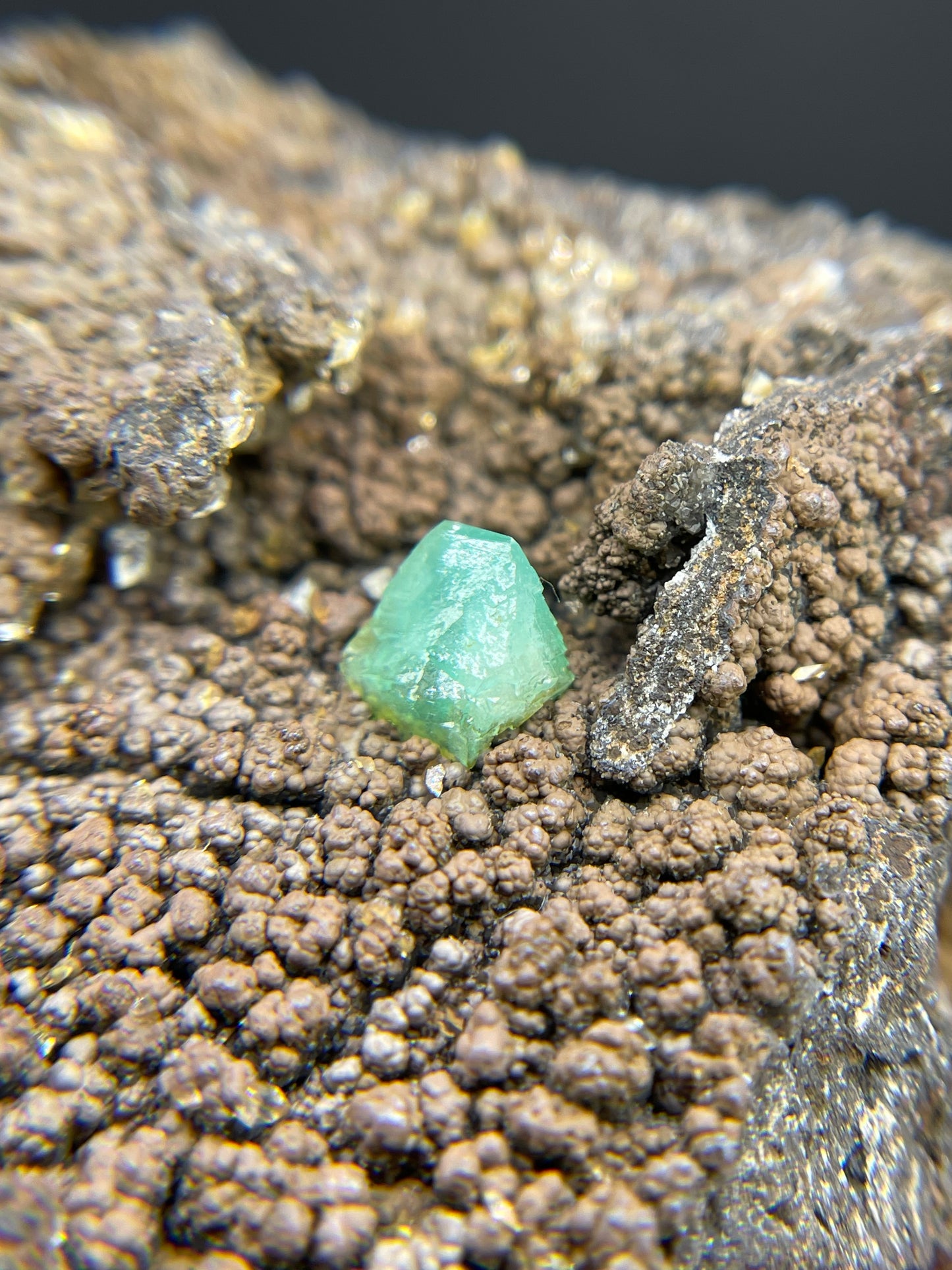 Cuprian Adamite, Ojuela Mine, Mapimi, Durango, Mexico