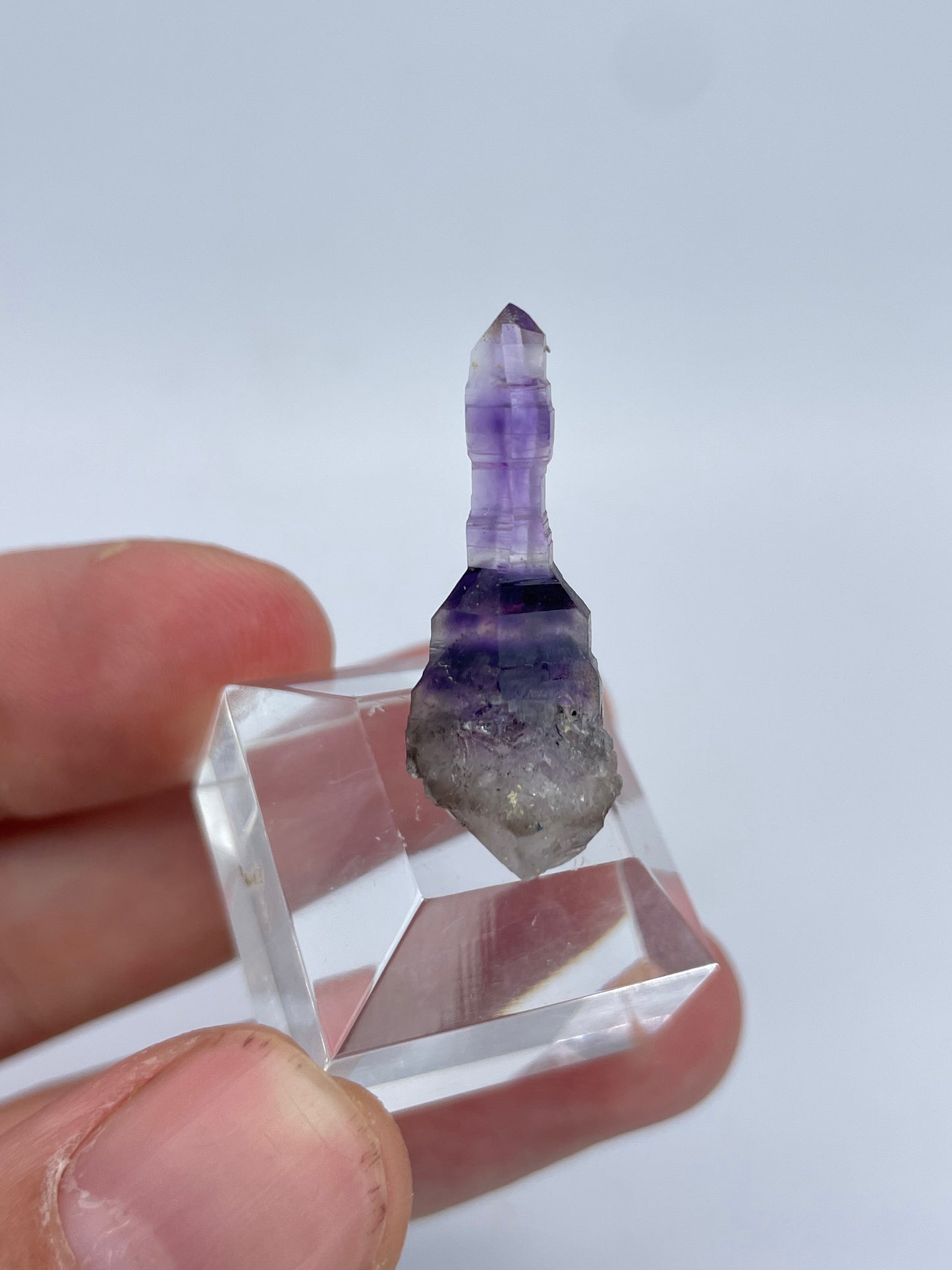 Amethyst and Smoky Quartz Scepter