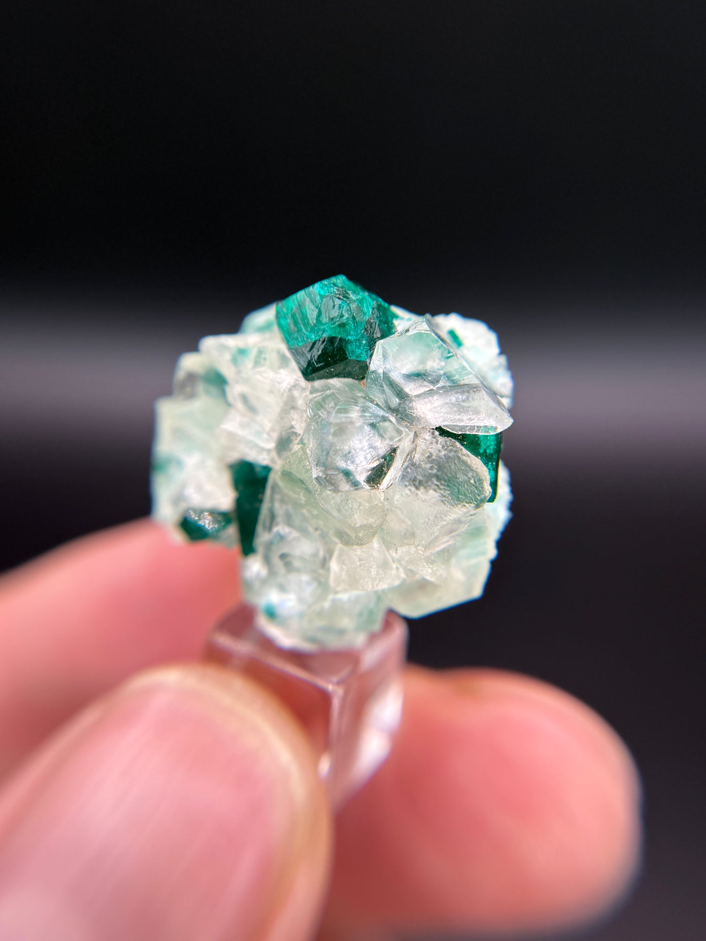 Dioptase and Calcite, Kunene Region, Namibia