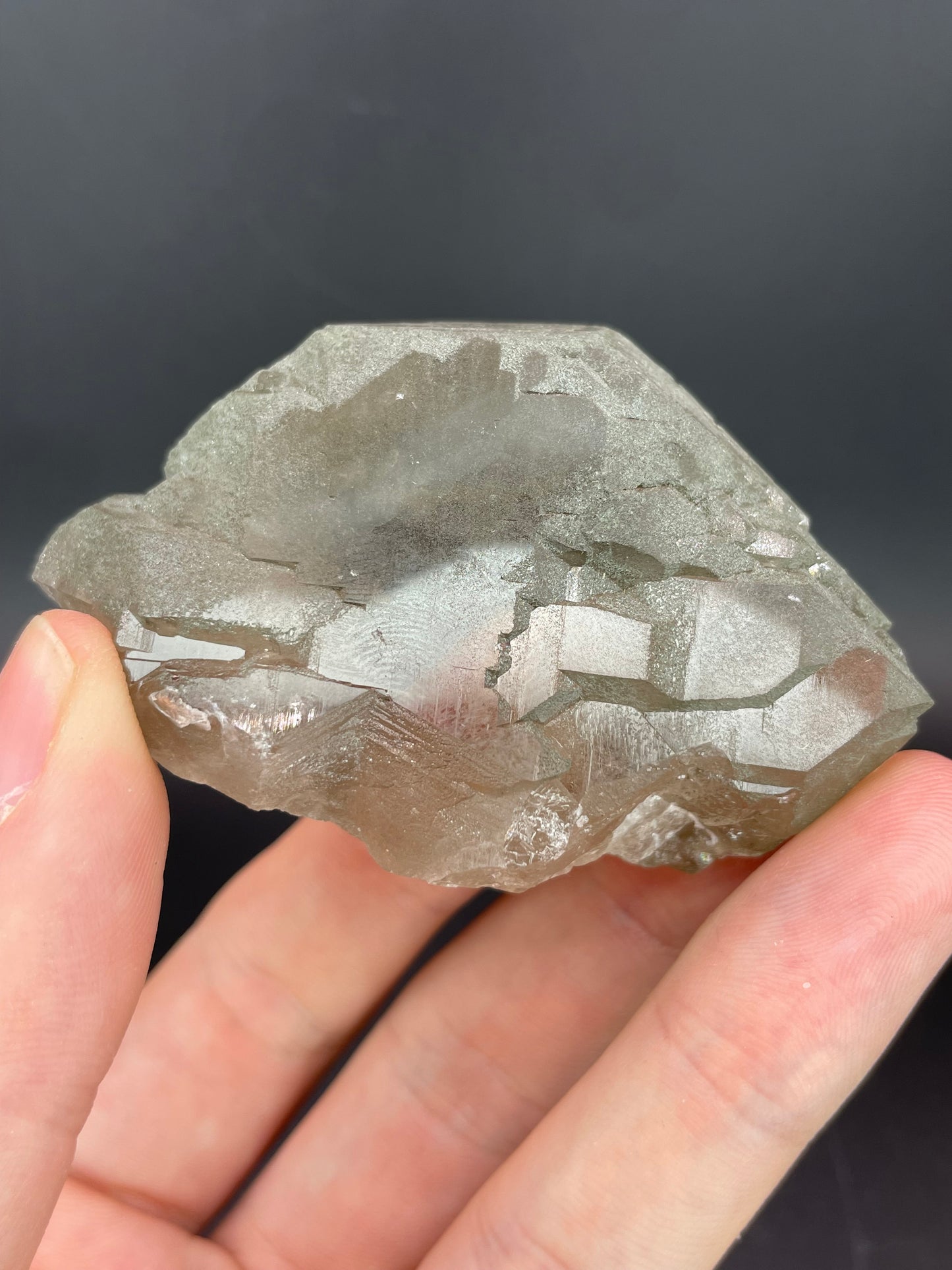 Gwindel Quartz with Chlorite, Mont Blanc, Chamonix, France