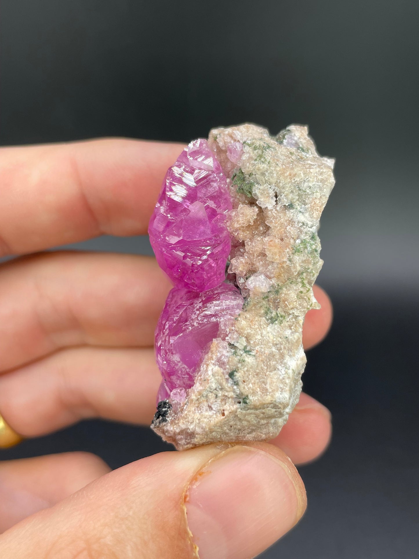 Cobaltoan Calcite with Kolwezite, Kolwezi, Lualaba Province, Democratic Republic of Congo