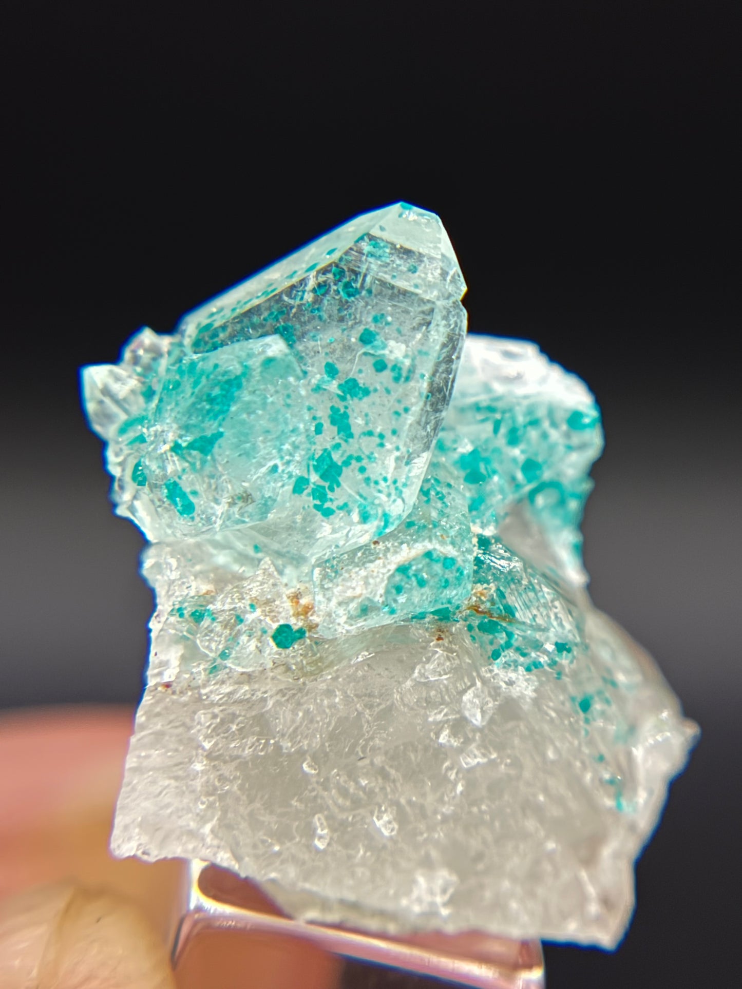 Dioptase and Quartz, Kunene Region, Namibia