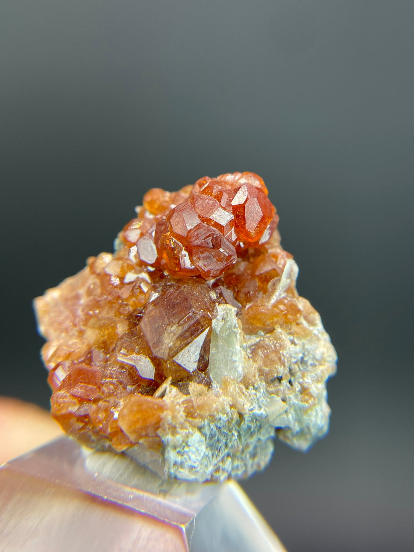 Hessonite garnet with Diopside, Valle d’Aosta, Italy