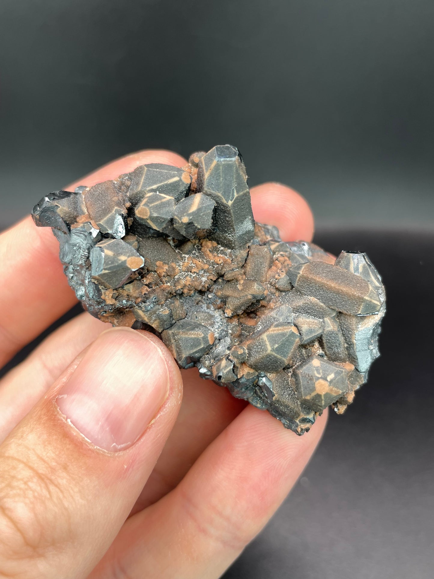 Hematite with Andradite Garnet, N’Chwaning II Mine, Kalahari Manganese Fields, South Africa
