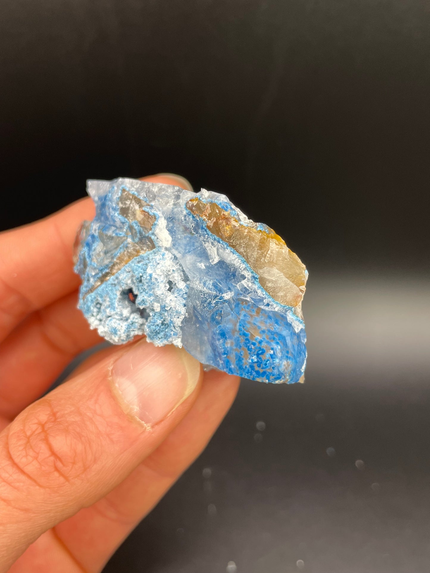 Shattuckite in Quartz, Kunene Region, Namibia