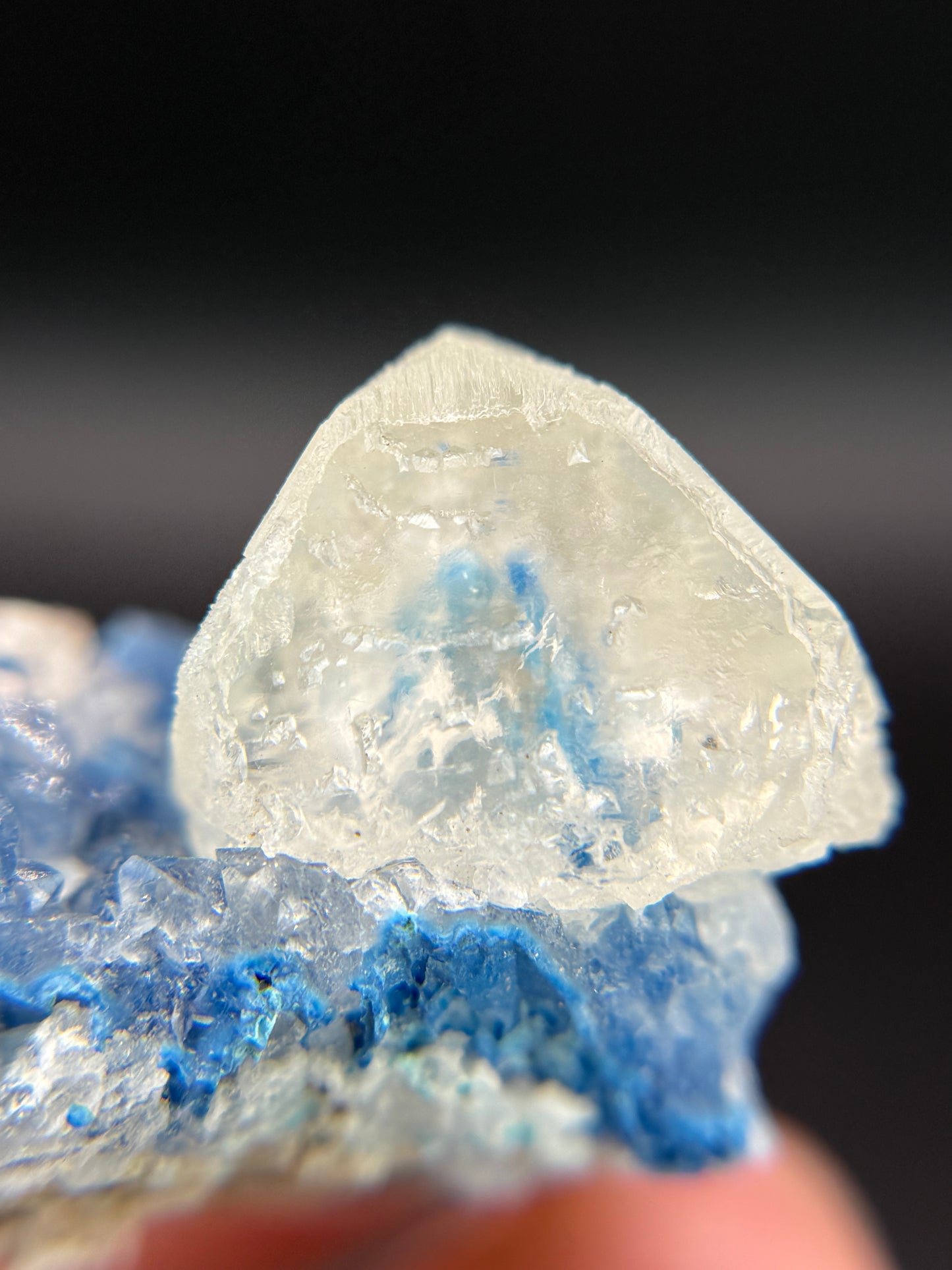 Shattuckite in Calcite and Quartz, Kunene Region, Namibia