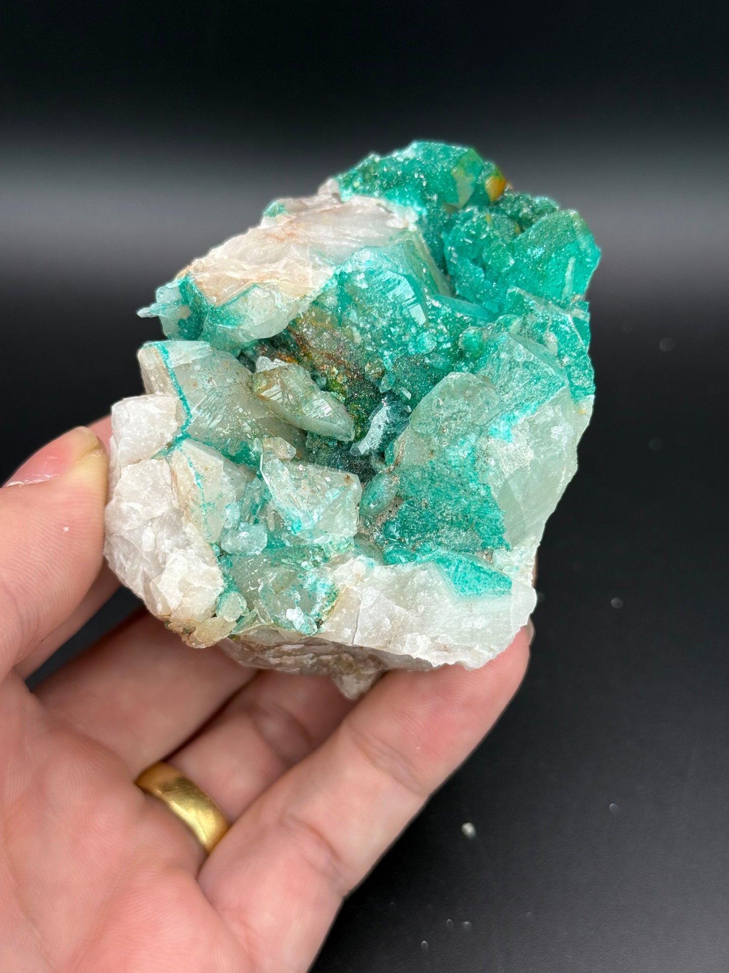 Dioptase and Quartz, Kunene Region, Namibia
