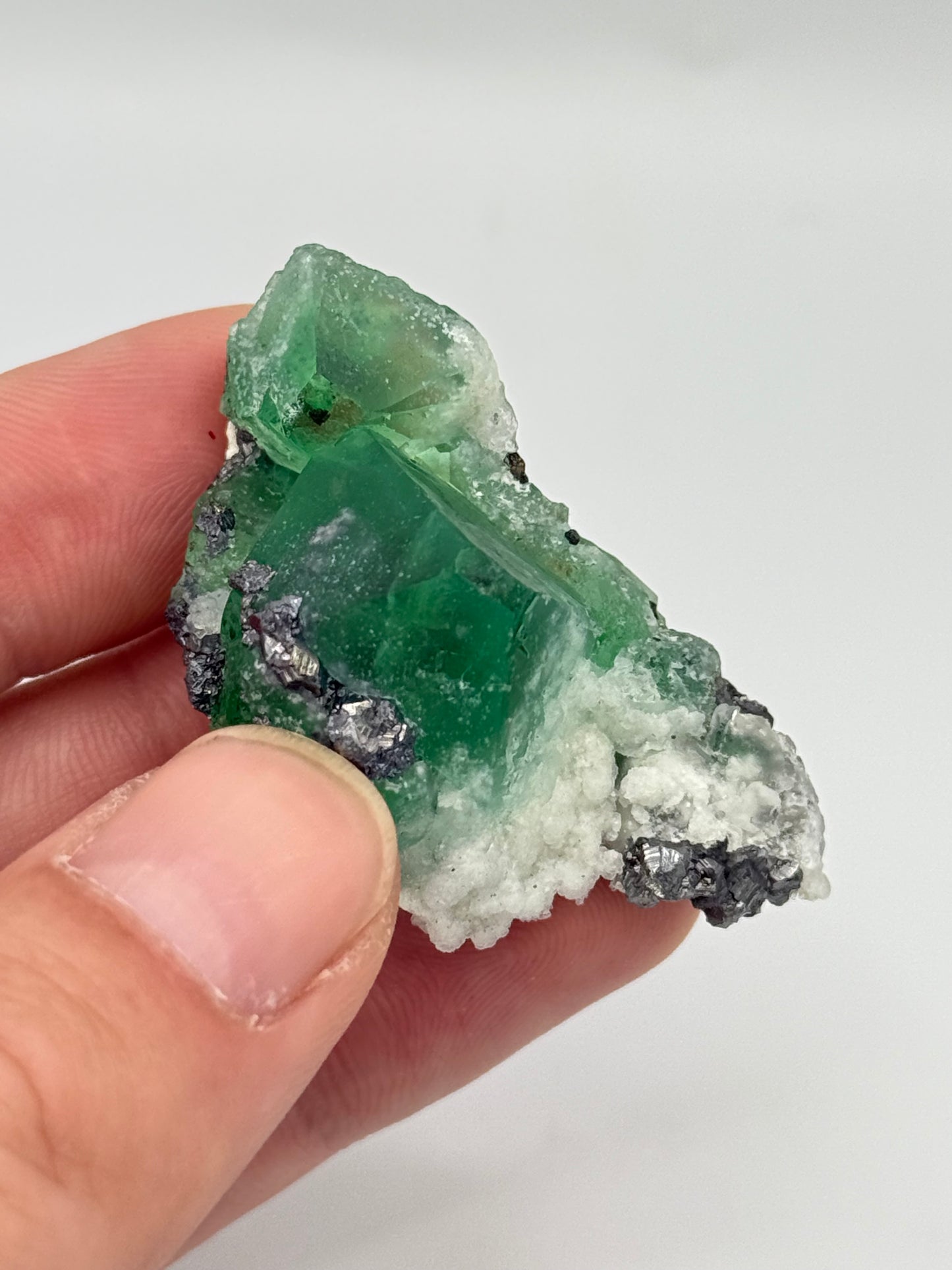Fluorite, Milpo mine, Atacocha, Pasco Prov., Peru