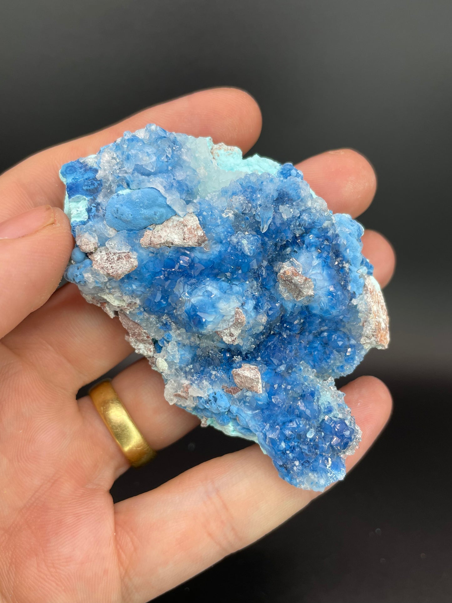 Shattuckite, Chrysocolla, Quartz