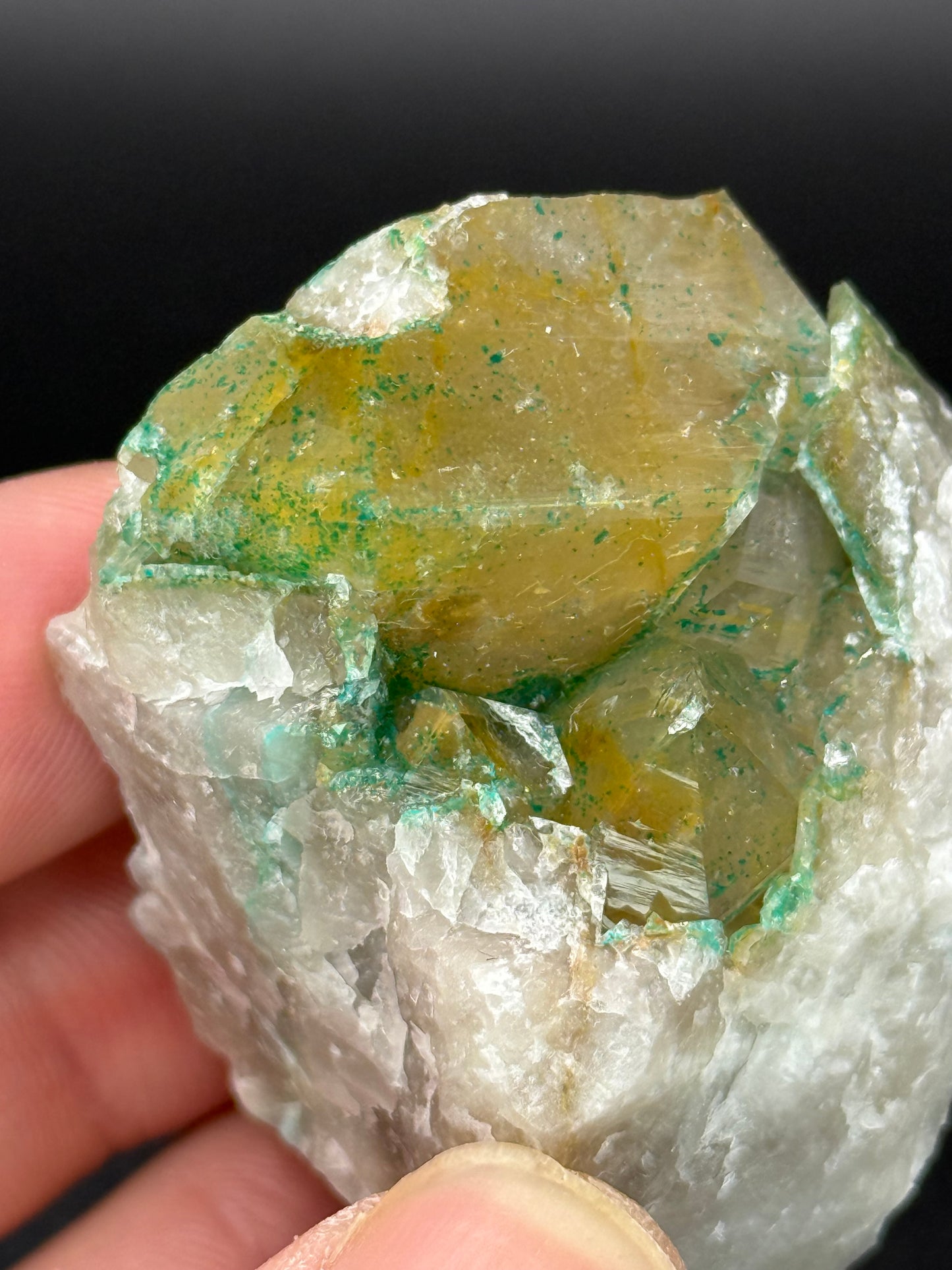 Dioptase in Quartz, Kunene Region, Namibia