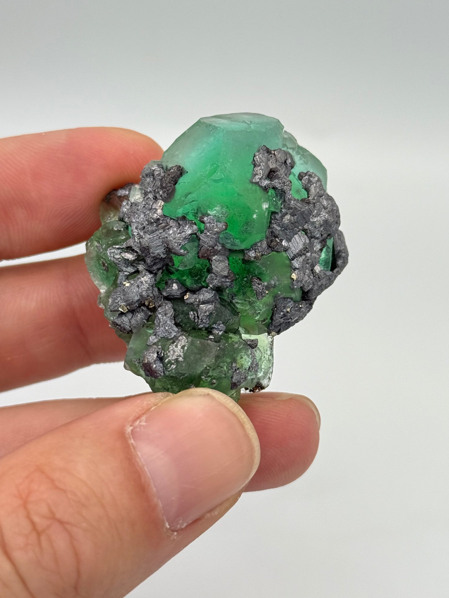 Fluorite, Milpo mine, Atacocha, Pasco Prov., Peru