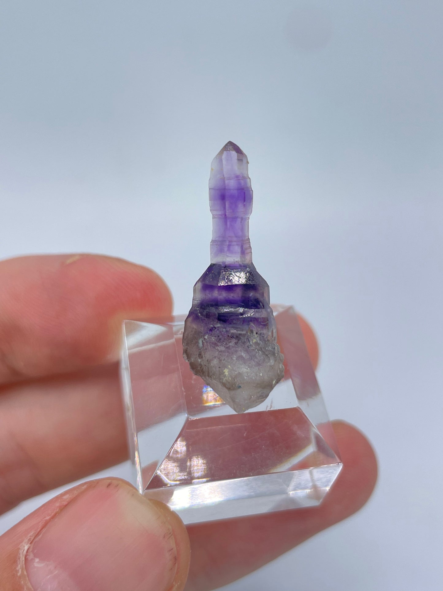 Amethyst and Smoky Quartz Scepter
