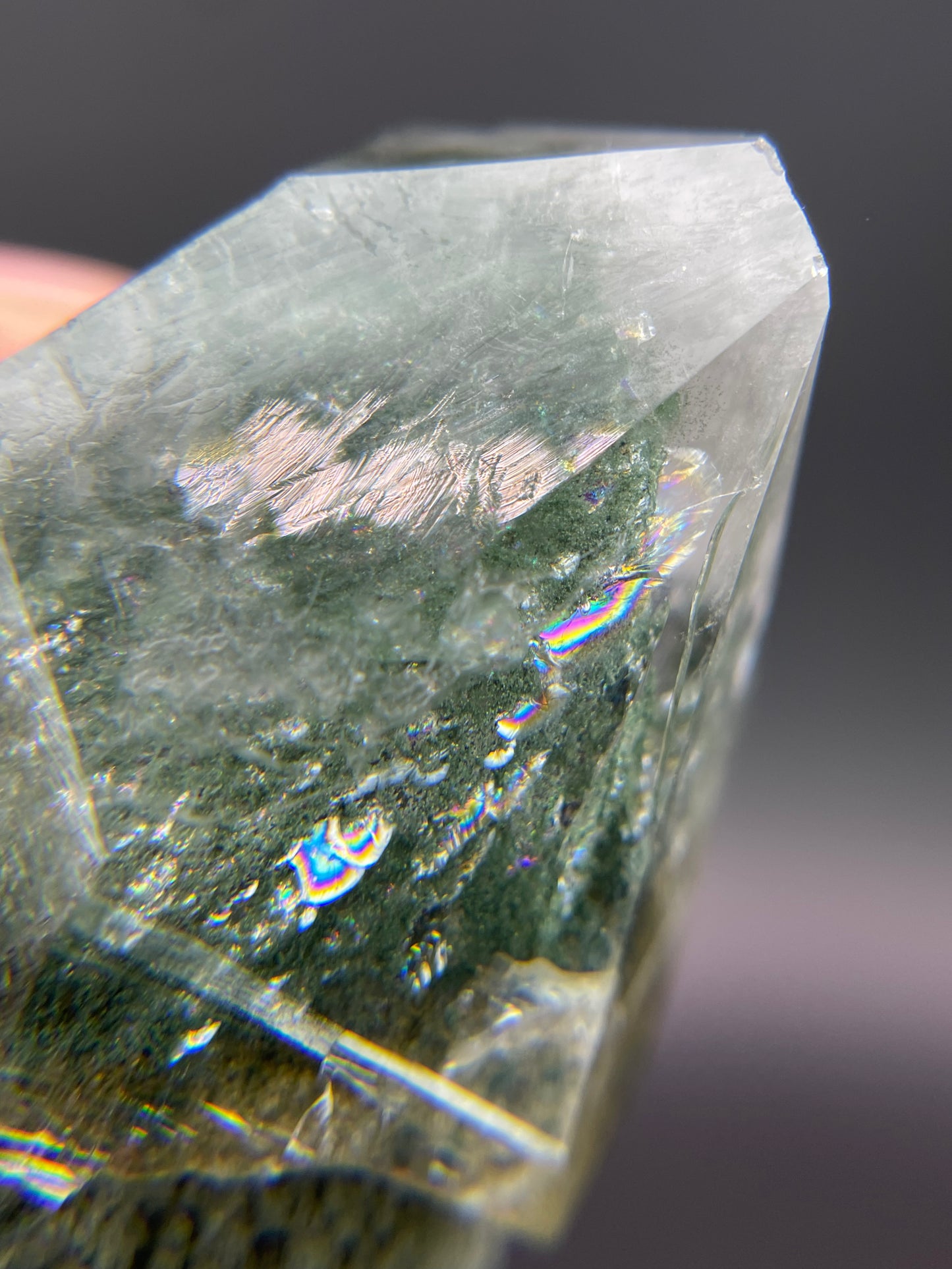 Quartz with Chlorite, Grisons/Canton Graubünden, Switzerland