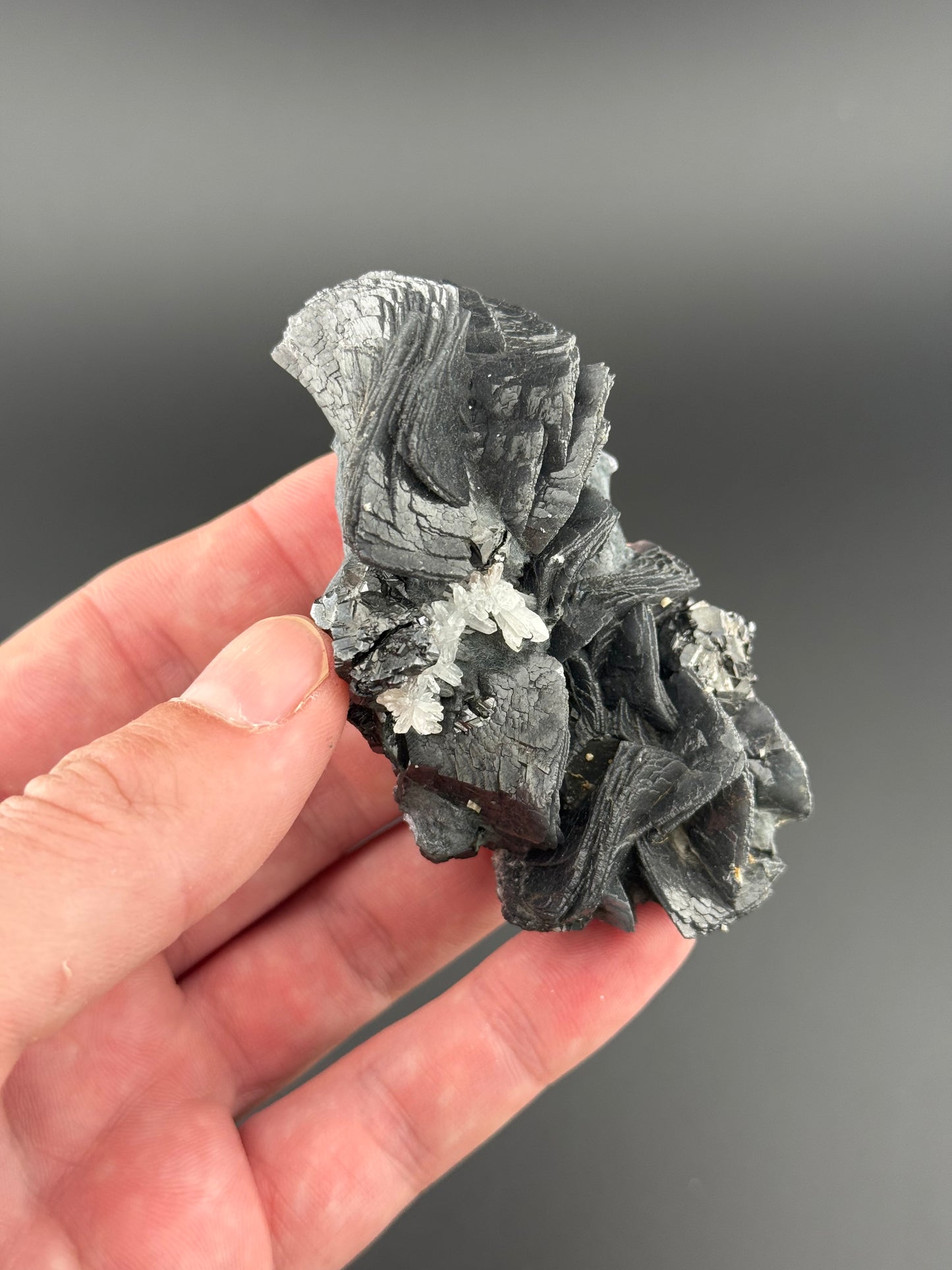 Calcite with Boulangerite, Herja Mine, Romania