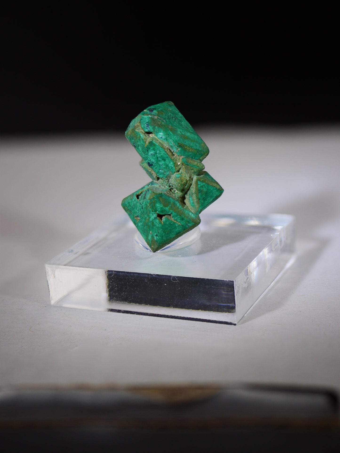 Malachite after Cuprite Pseudormoph, Chessy-les-Mines, Rhone, Rhone-Alpes, France