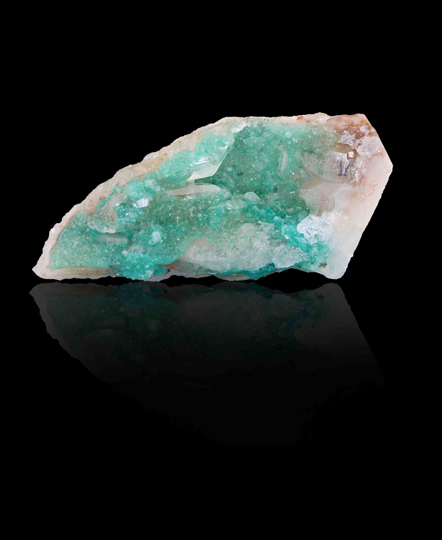 Dioptase in Quartz, Kunene Region, Namibia