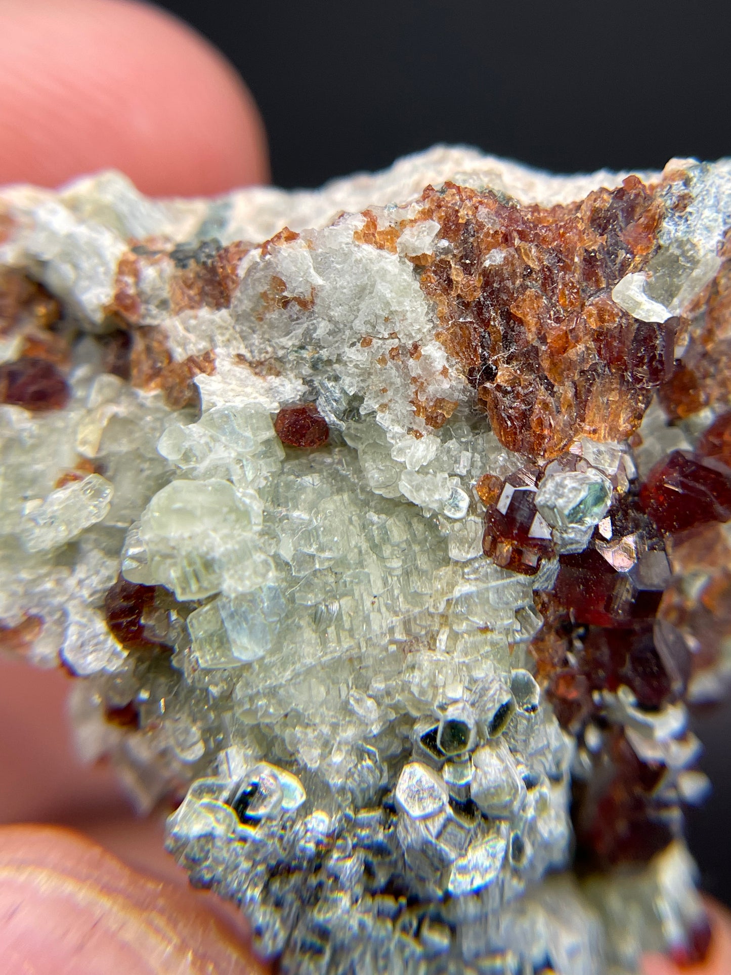 Hessonite garnet, Clinochlore, Diopside, Valle d'Aosta, Italy