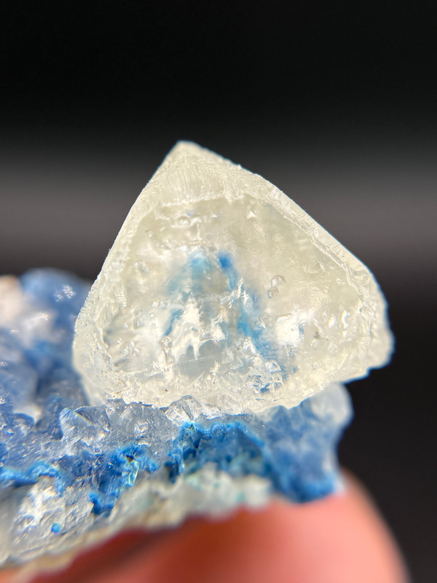Shattuckite in Calcite and Quartz, Kunene Region, Namibia