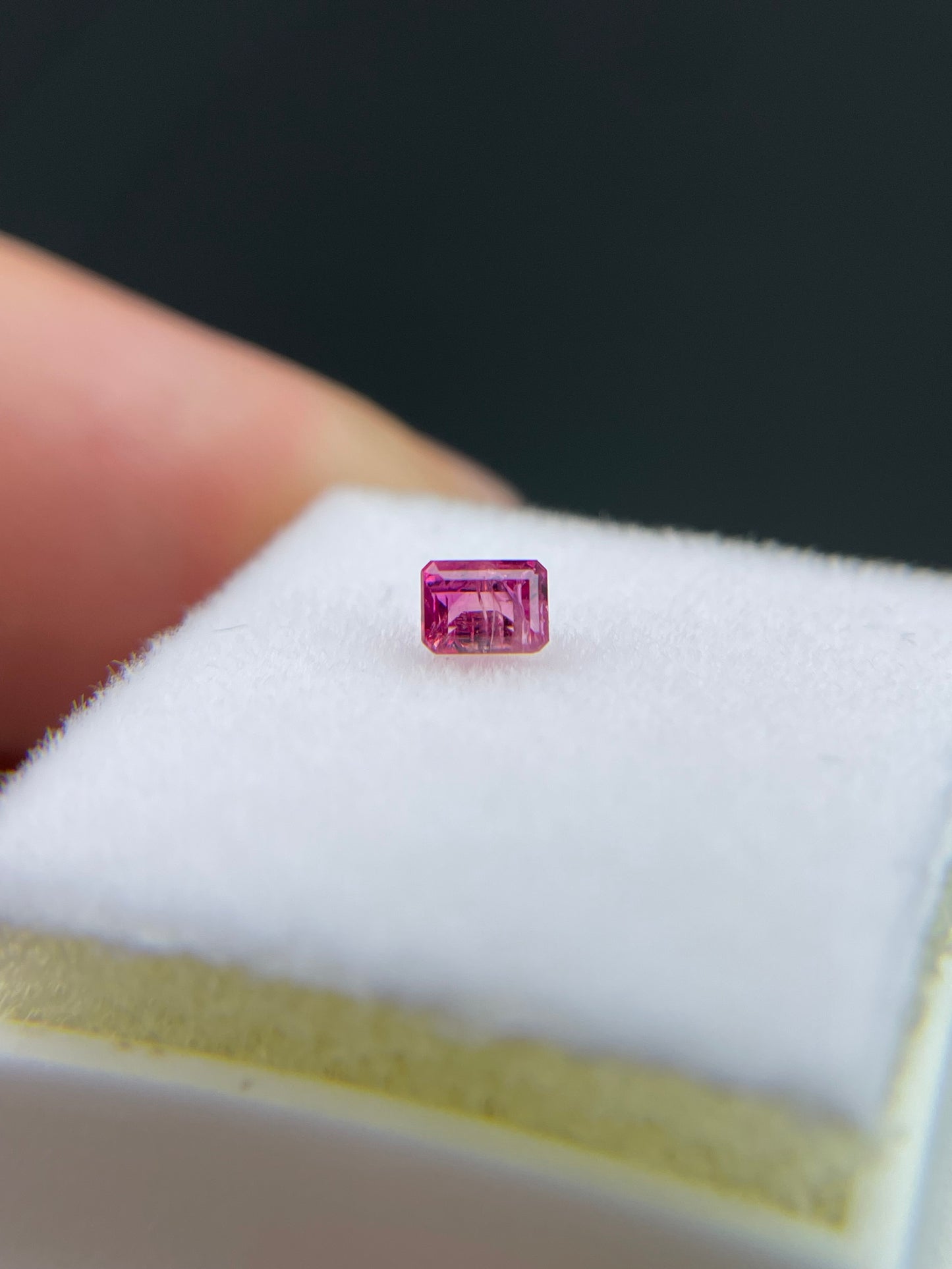 Red Beryl Gemstone, Emerald Cut, Utah