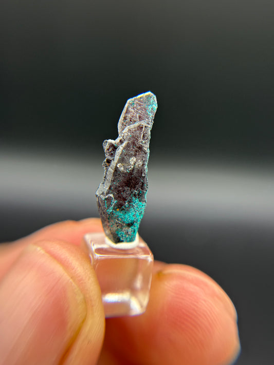 Dioptase, Hematite, Quartz, Kunene Region, Namibia