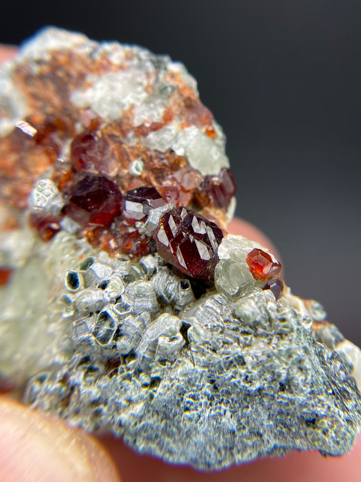 Hessonite garnet, Clinochlore, Diopside, Valle d'Aosta, Italy