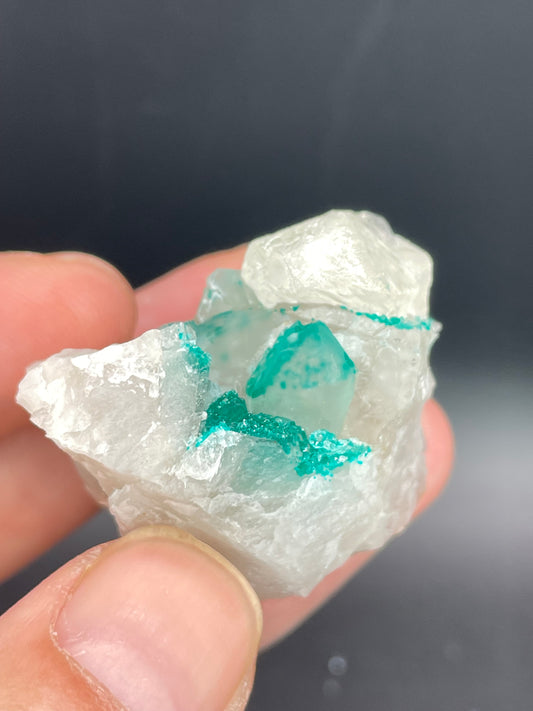 Dioptase, Calcite and Quartz, Kunene Region, Namibia