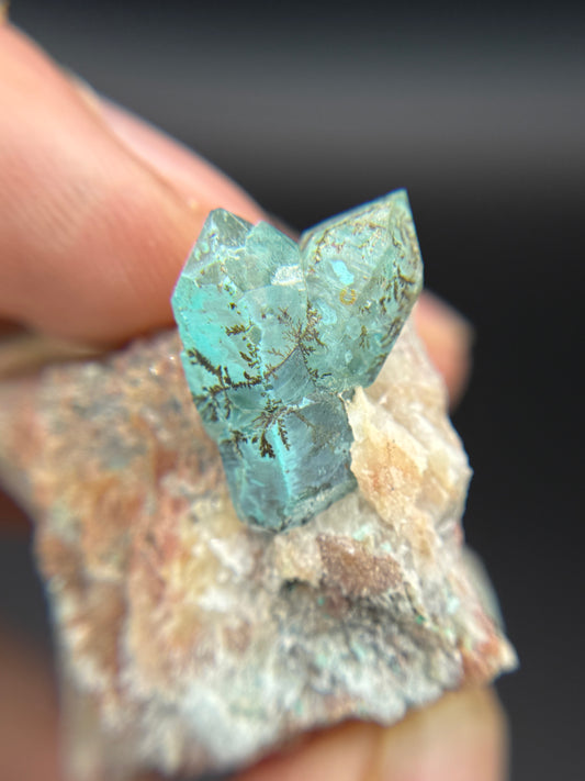 Shattuckite and Quartz, Kunene Region, Namibia