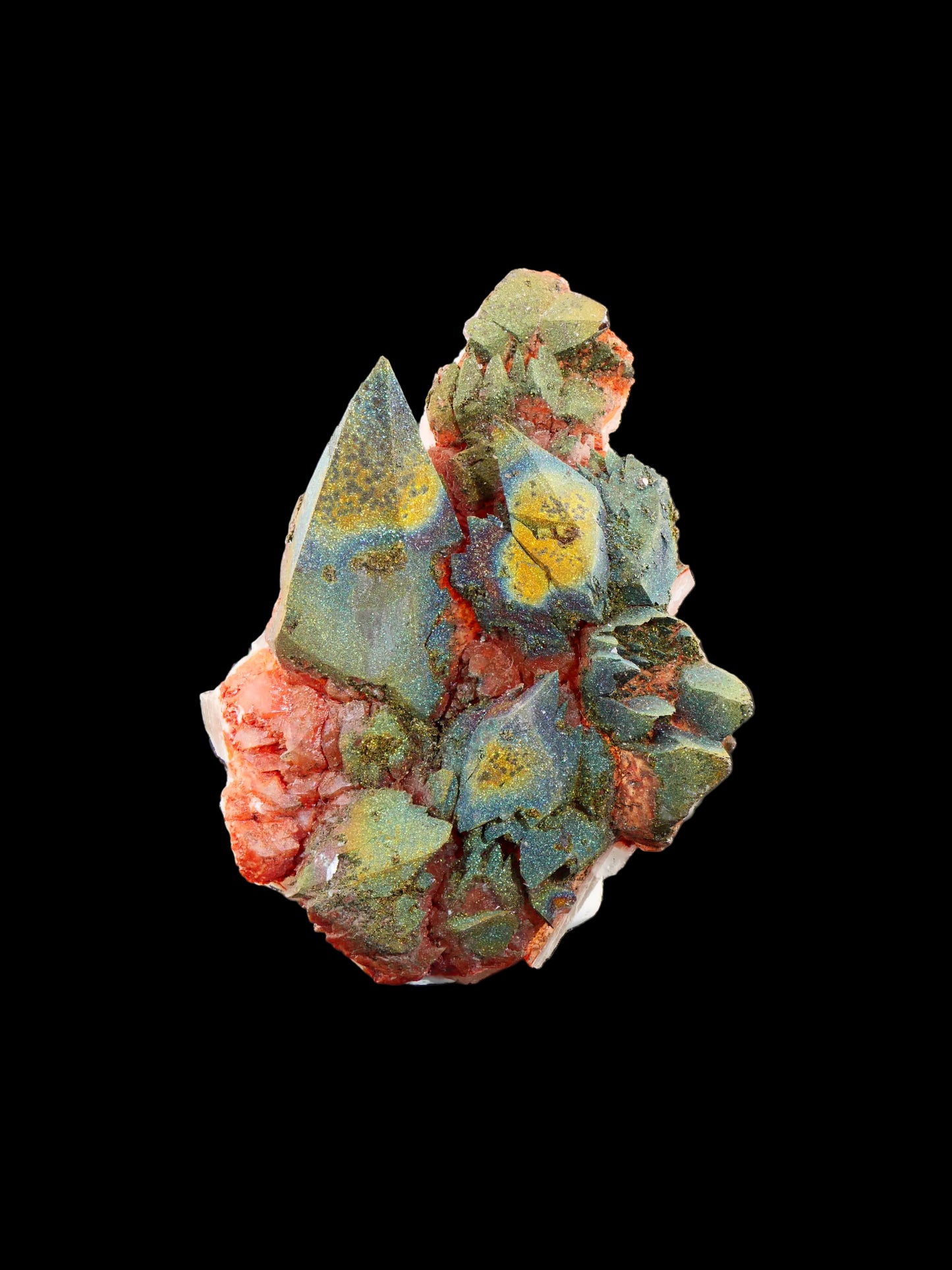 Chalcopyrite on Calcite, Dniester River, Moldova