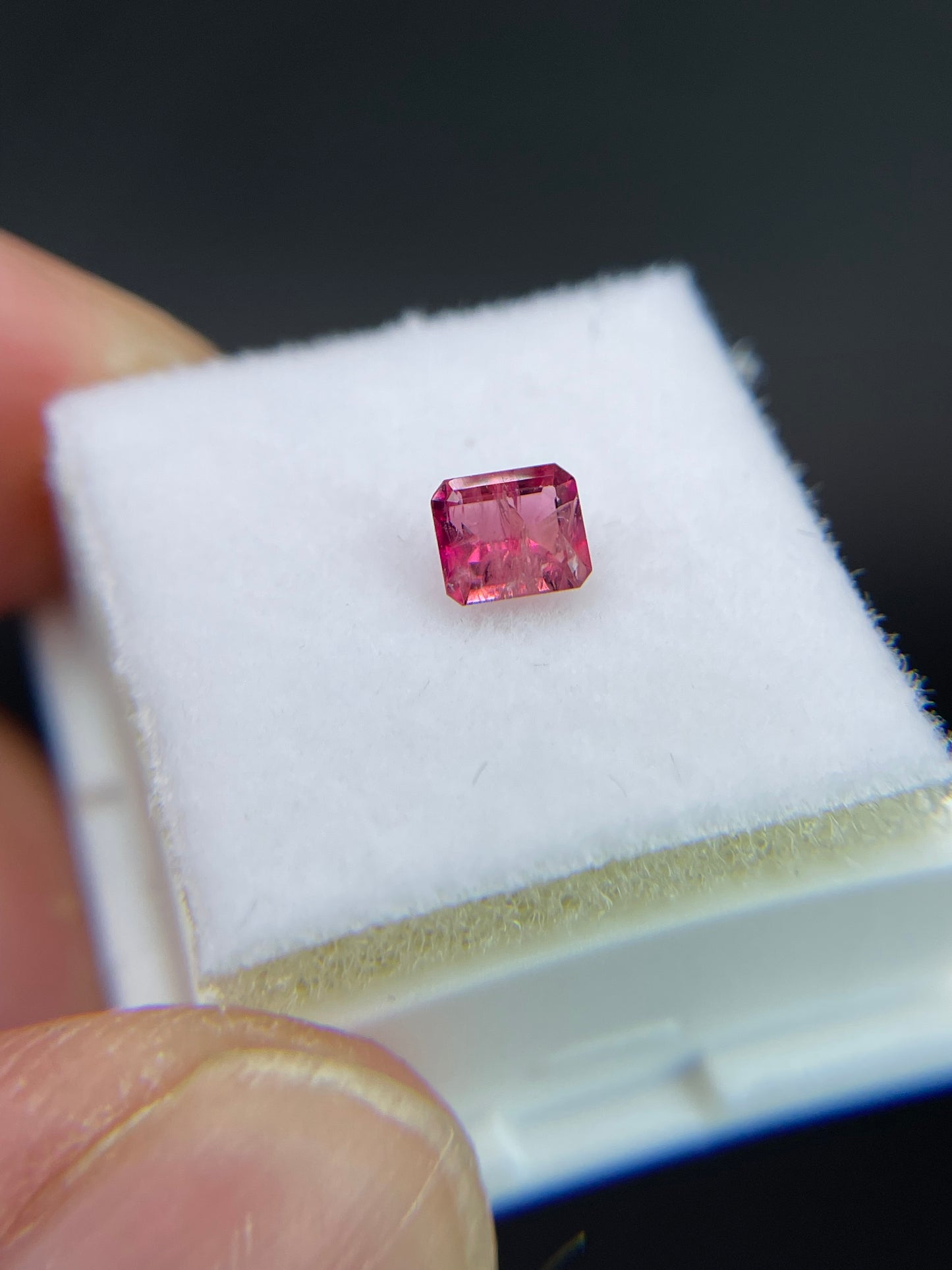 Red Beryl Gemstone, Emerald Cut, Utah