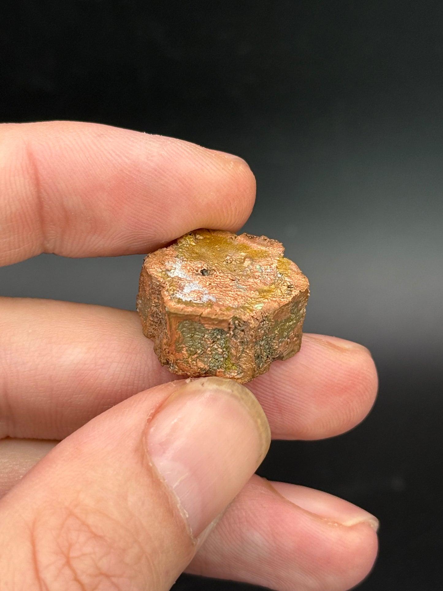 Copper pseudomorph Aragonite, Corocoro, La Paz, Bolivia