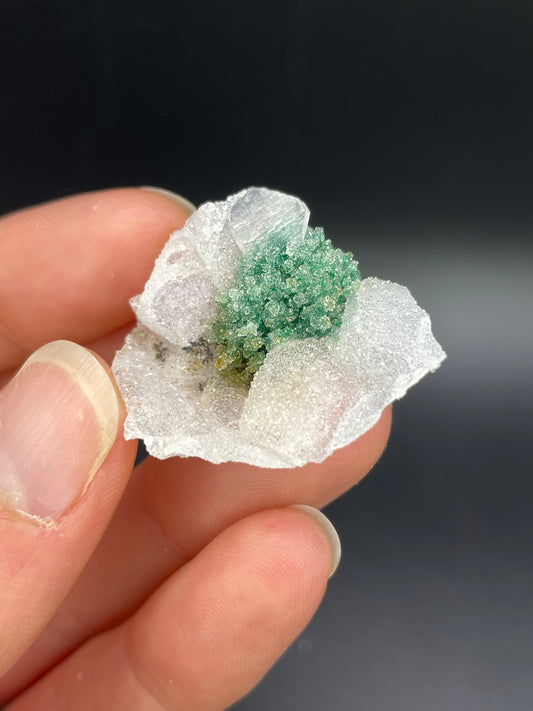 Malachite in Quartz, Kunene Region, Namibia