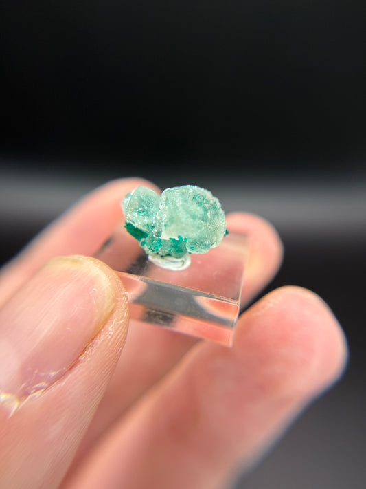Dioptase and Calcite, Kunene Region, Namibia