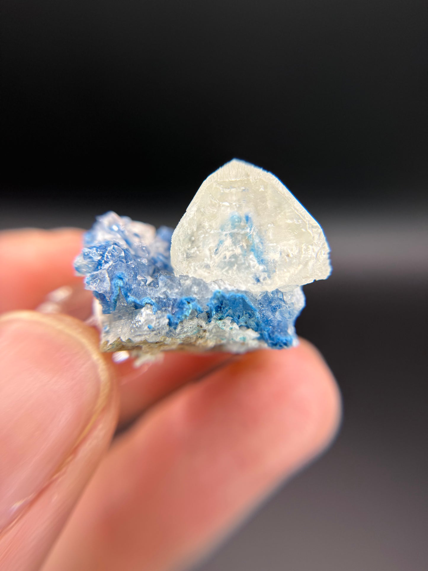 Shattuckite in Calcite and Quartz, Kunene Region, Namibia